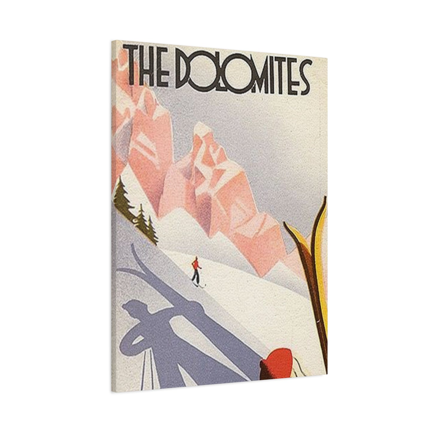 The Dolomites Skiing Poster Wall Art & Canvas Prints