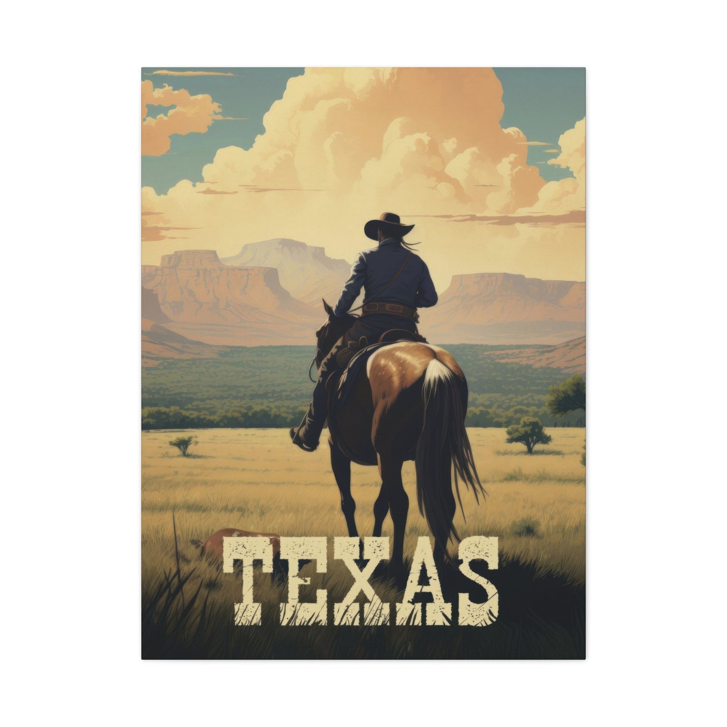 Cowboy Texas Poster Wall Art & Canvas Prints