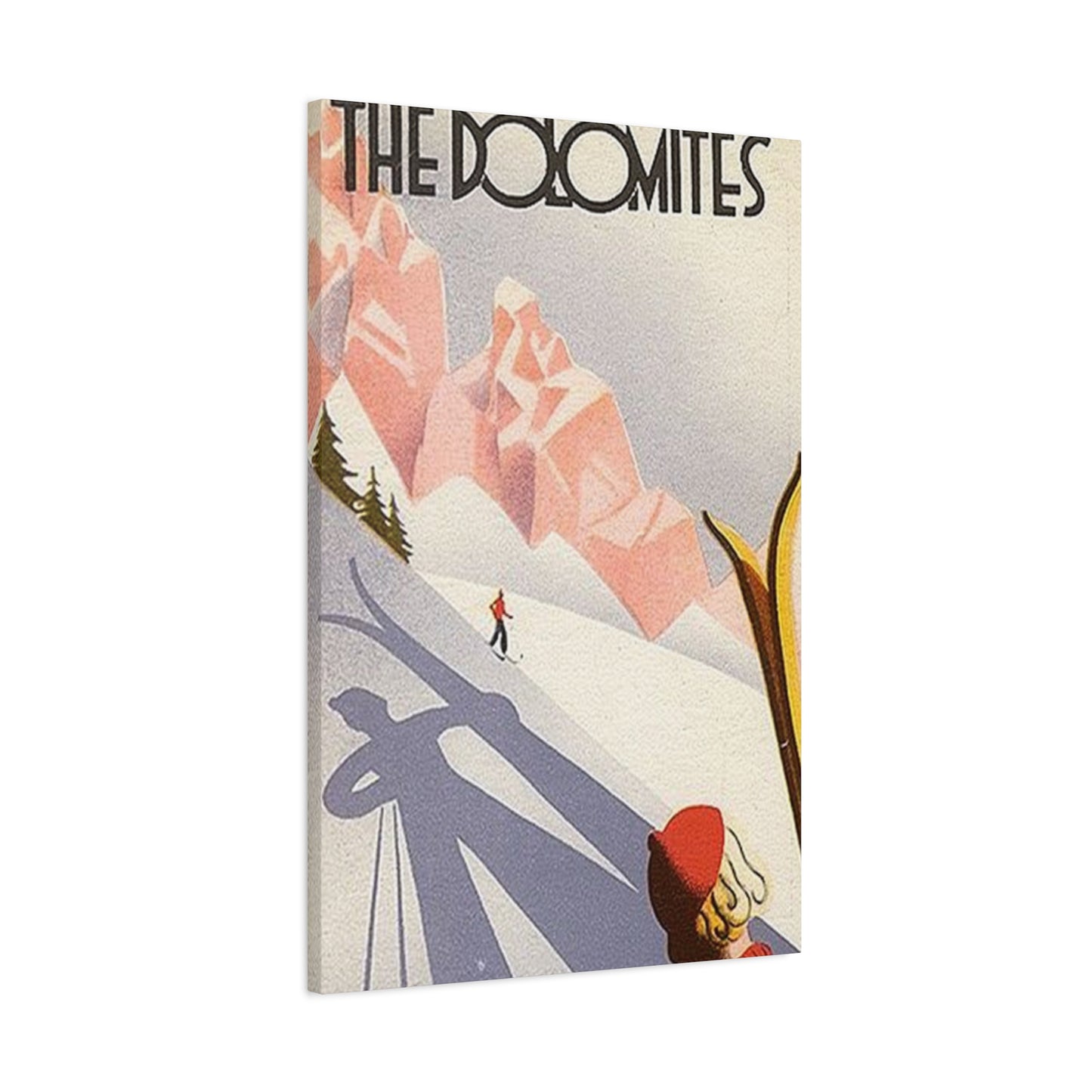 The Dolomites Skiing Poster Wall Art & Canvas Prints