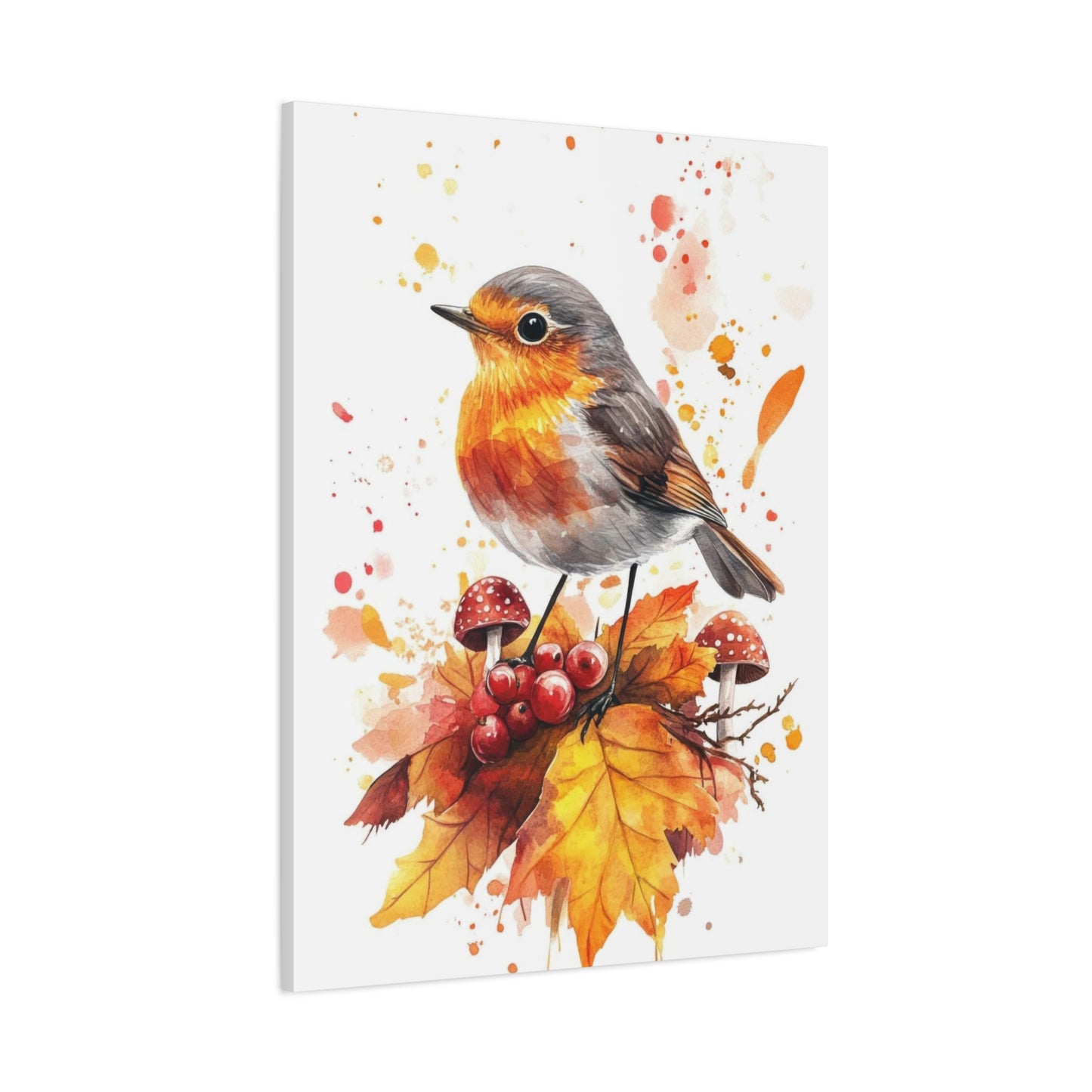 Birds Berries Warm Wall Art & Canvas Prints