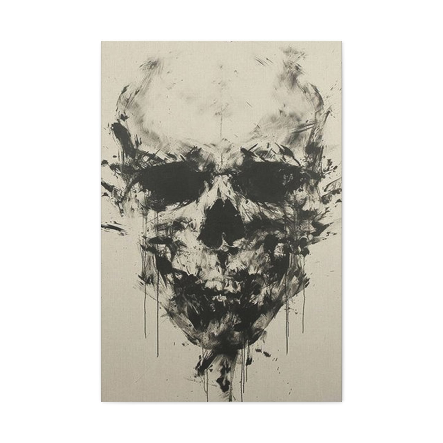 Skull Charcoal Drawing Wall Art & Canvas Prints