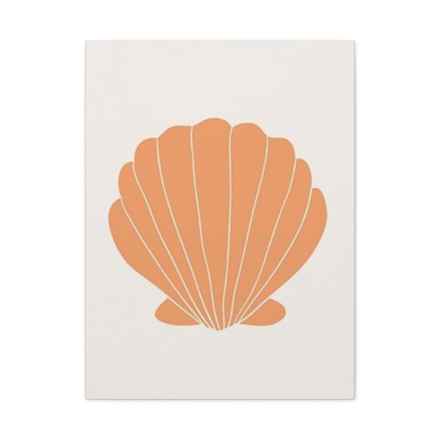 Beautiful Orange Shell Drawing Wall Art & Canvas Prints