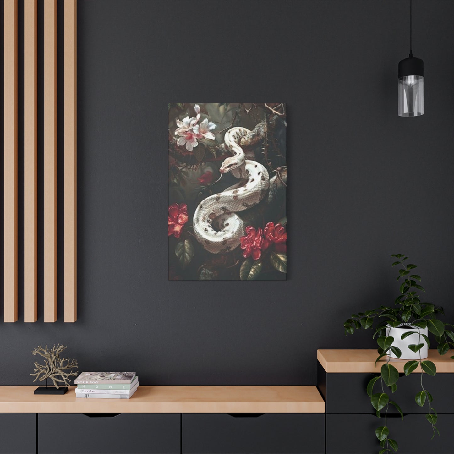 White Snake On Branch Wall Art & Canvas Prints