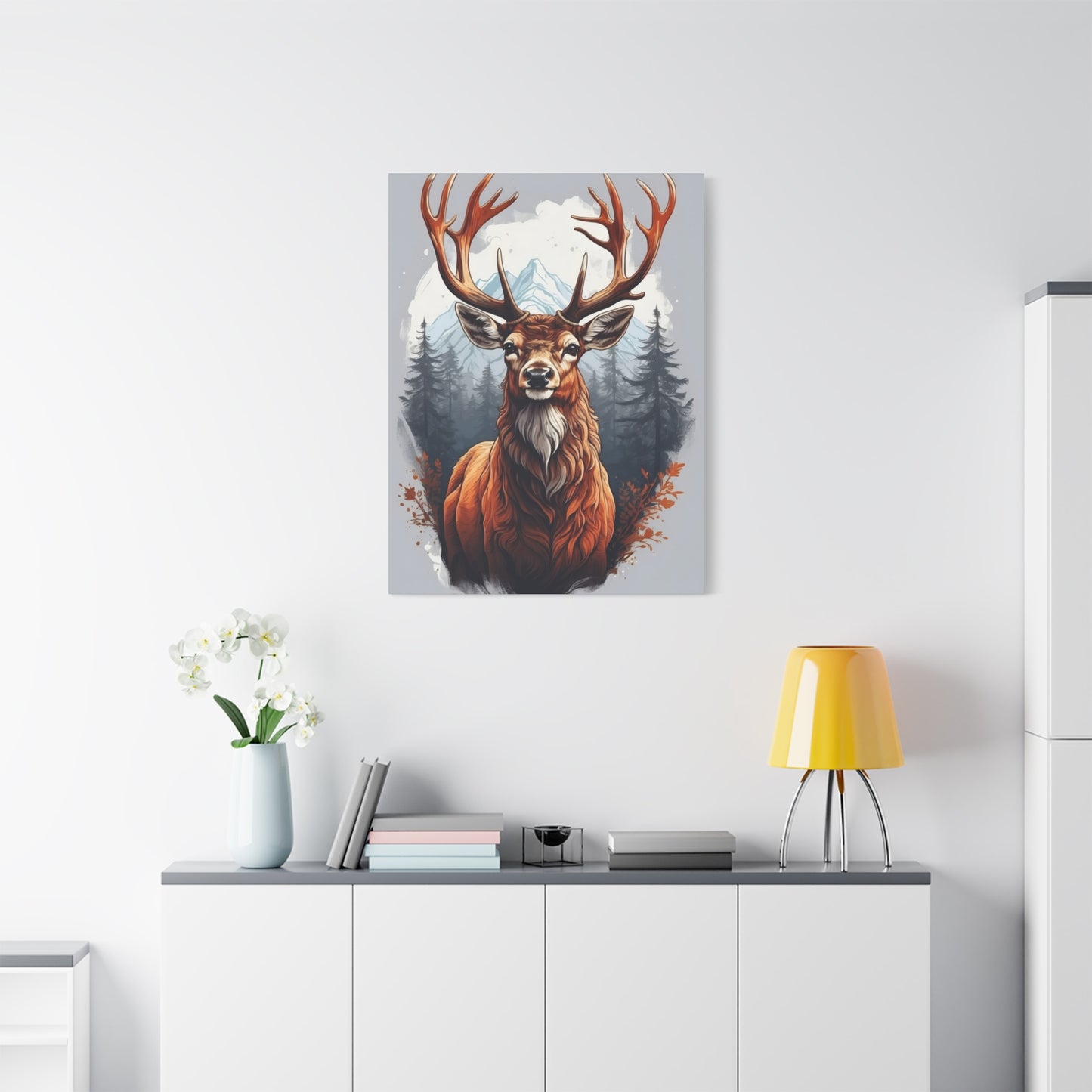 Deer With Large Antlers Wall Art & Canvas Prints