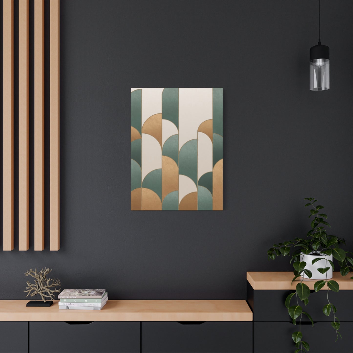 Abstract Teal Gold Opulence Wall Art & Canvas Prints