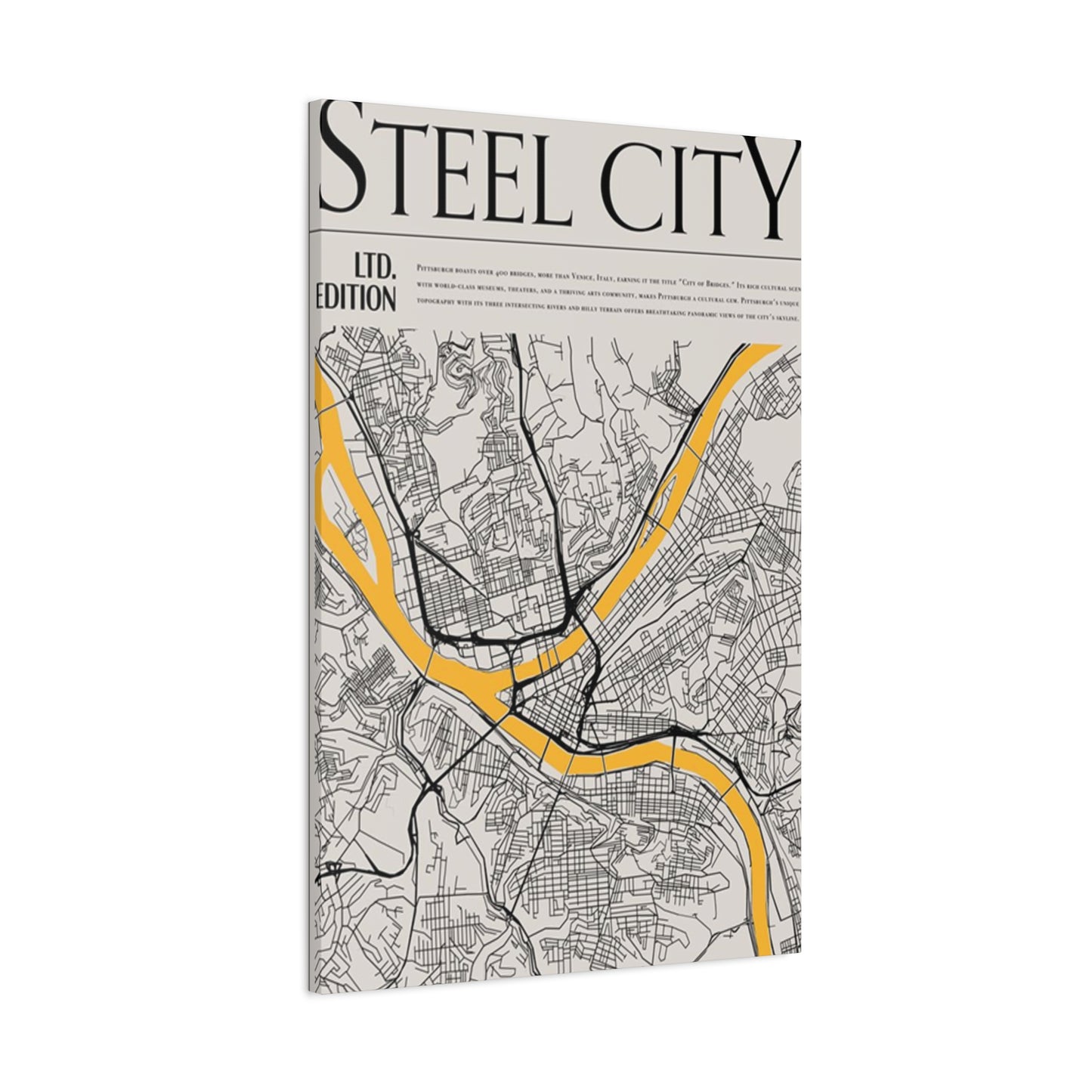 Steel City Poster Wall Art & Canvas Prints