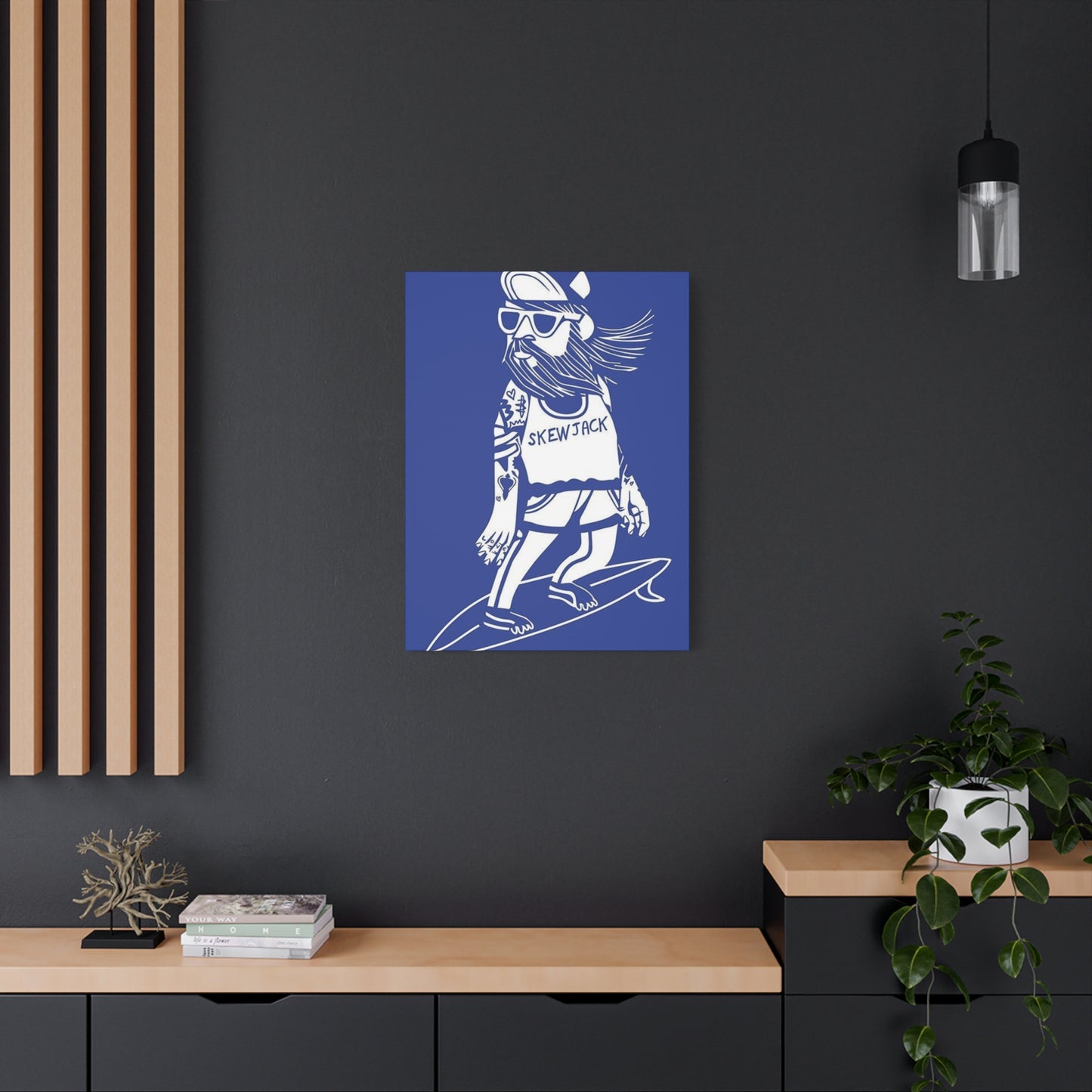 Cartoon Surfing Graffiti Poster Wall Art & Canvas Prints