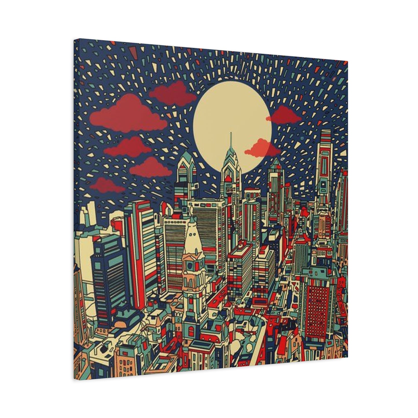 City Skyline Philadelphia Poster Wall Art & Canvas Prints