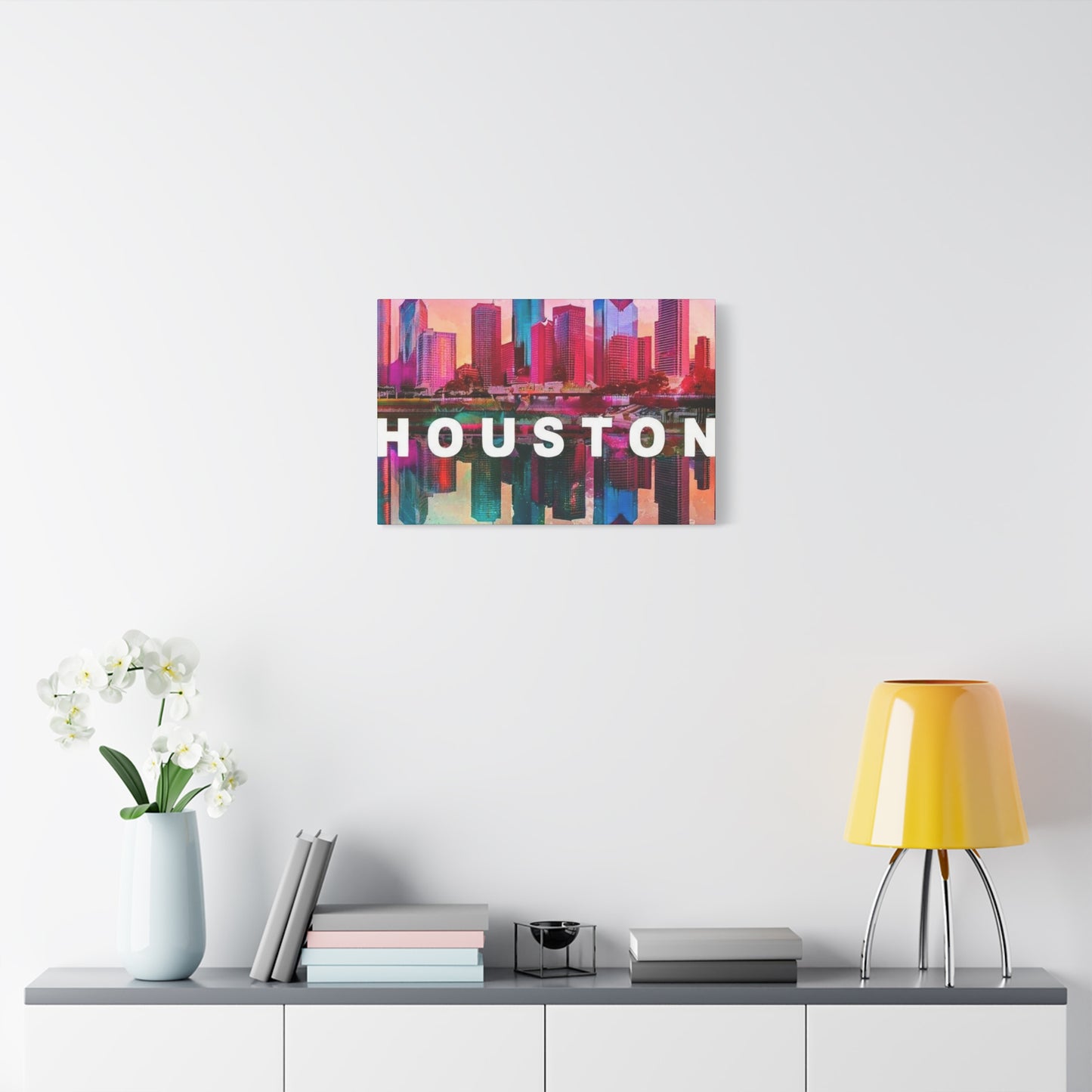 Houston Skyline Mirrored Wall Art & Canvas Prints