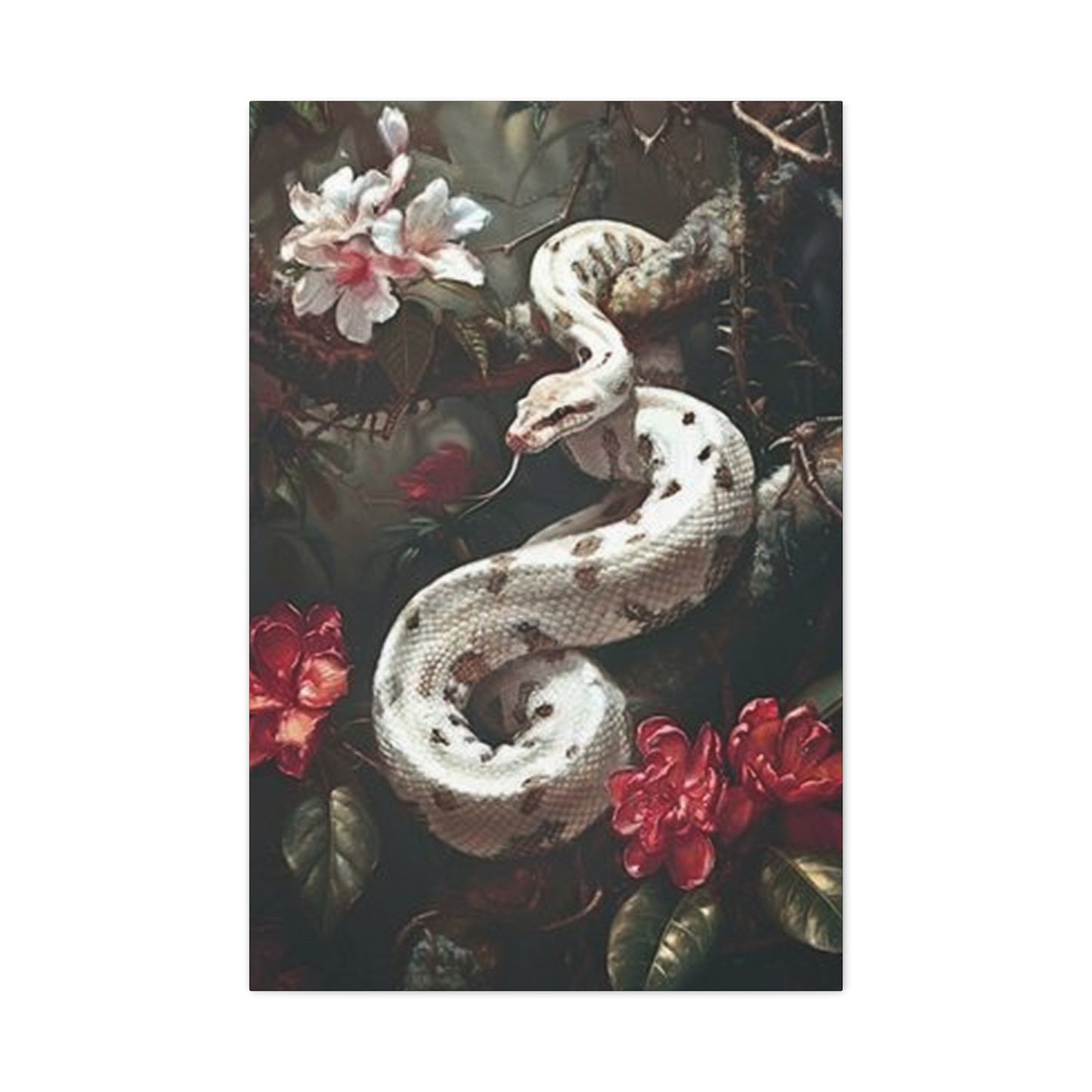 White Snake On Branch Wall Art & Canvas Prints