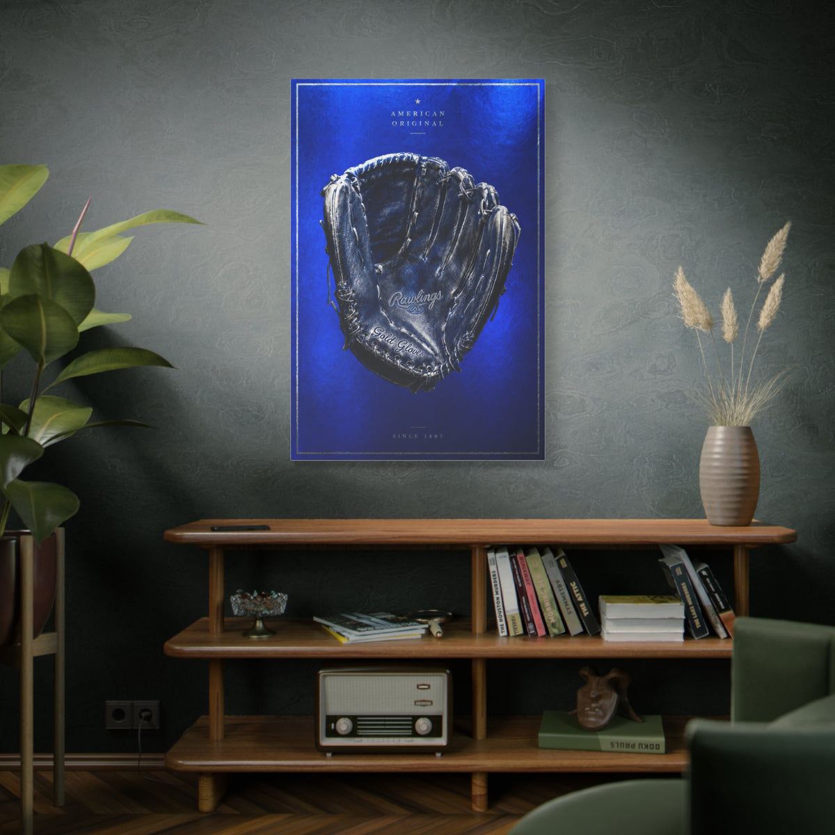 Cobalt Baseball Glove Collector Sports Wall Art & Canvas Print