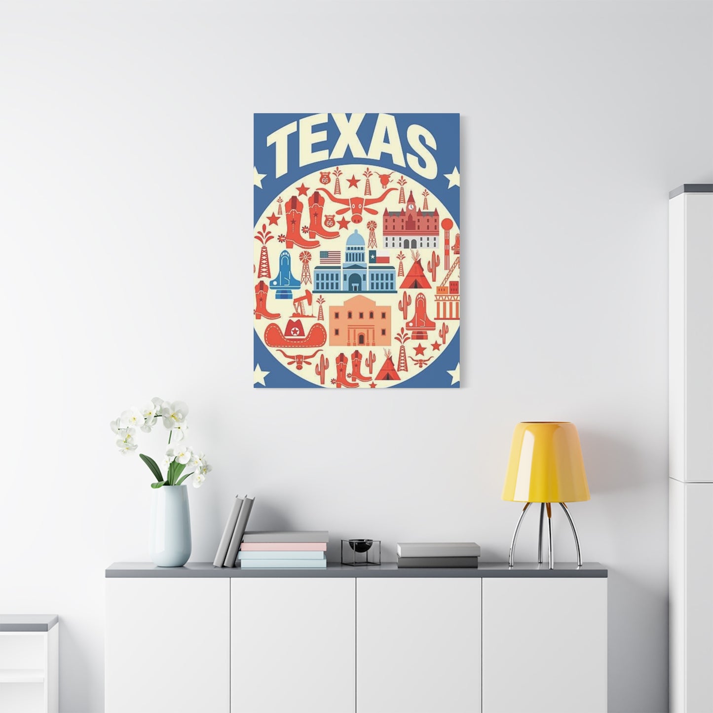 Blue Texas Poster Wall Art & Canvas Prints
