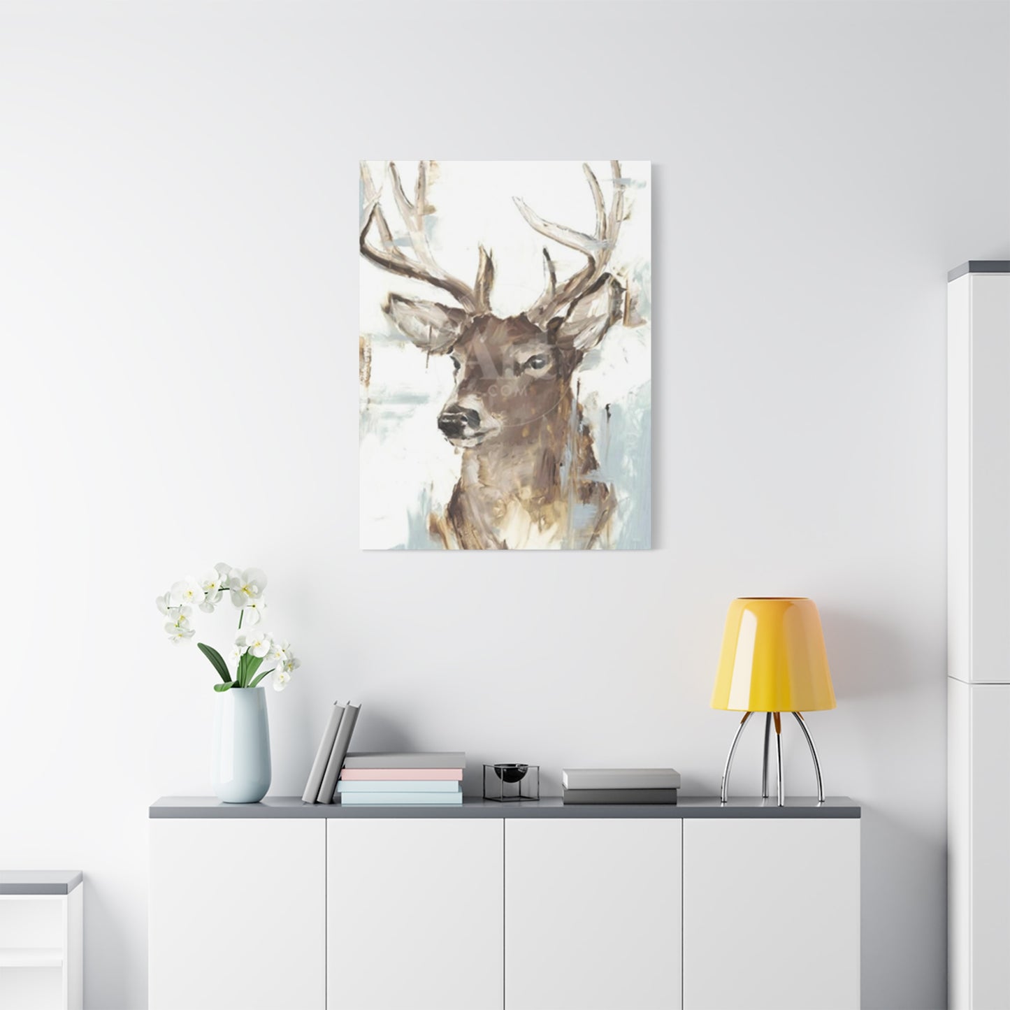 Reindeer Painting Wall Art & Canvas Prints