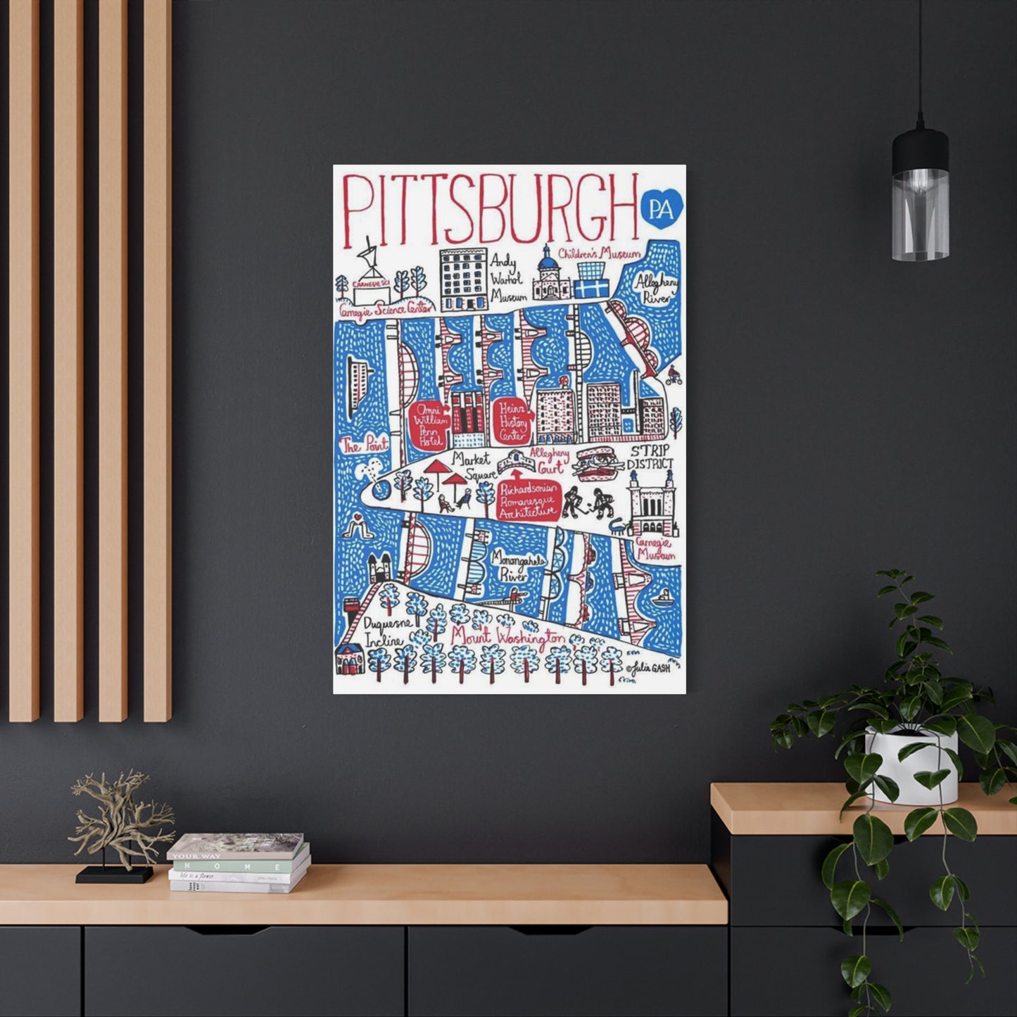 Pittsburgh City Graffiti Poster Wall Art & Canvas Prints