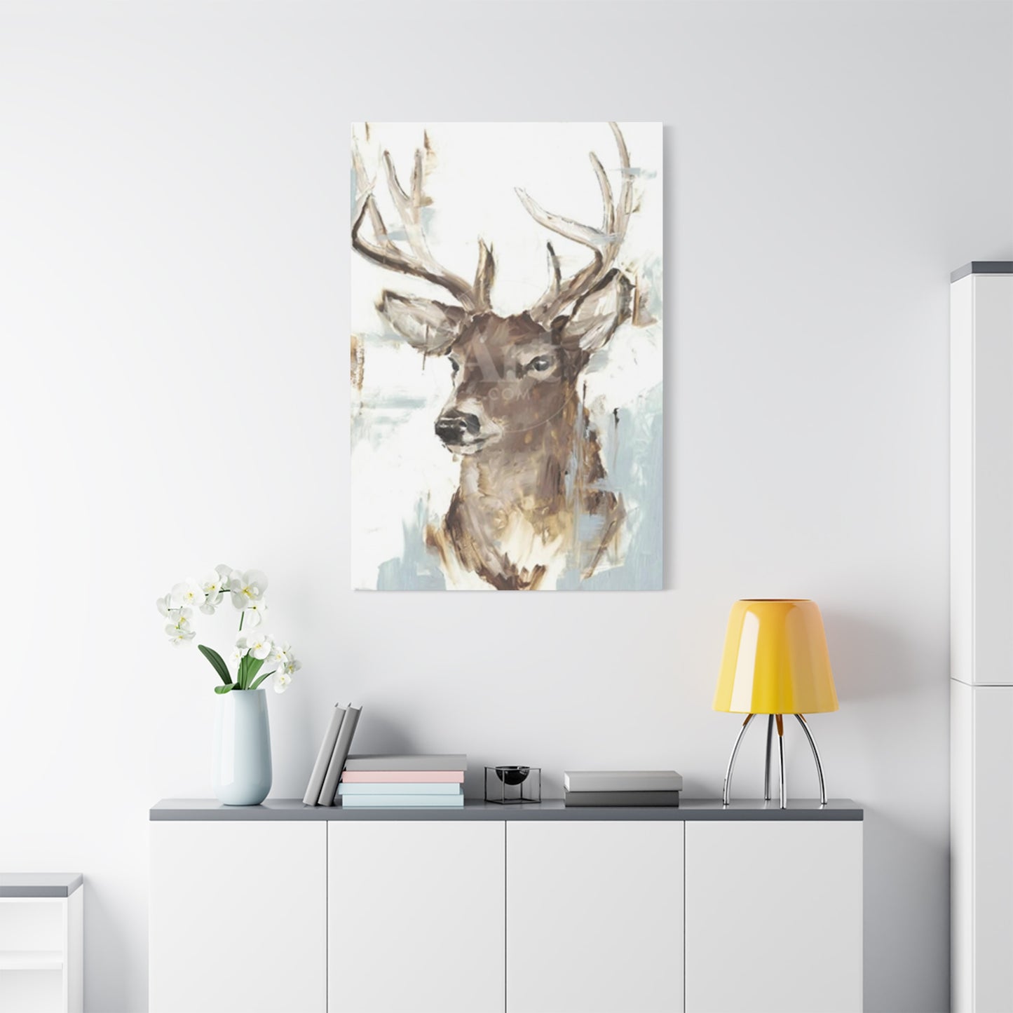 Reindeer Painting Wall Art & Canvas Prints