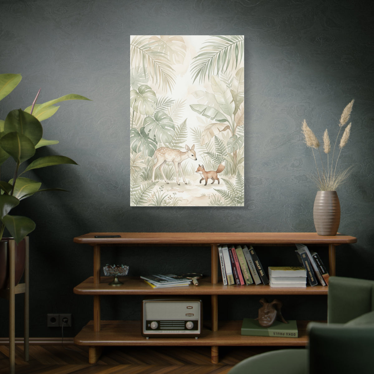 Soft Jungle Nursery Wildlife Tropical Wall Art & Canvas Print