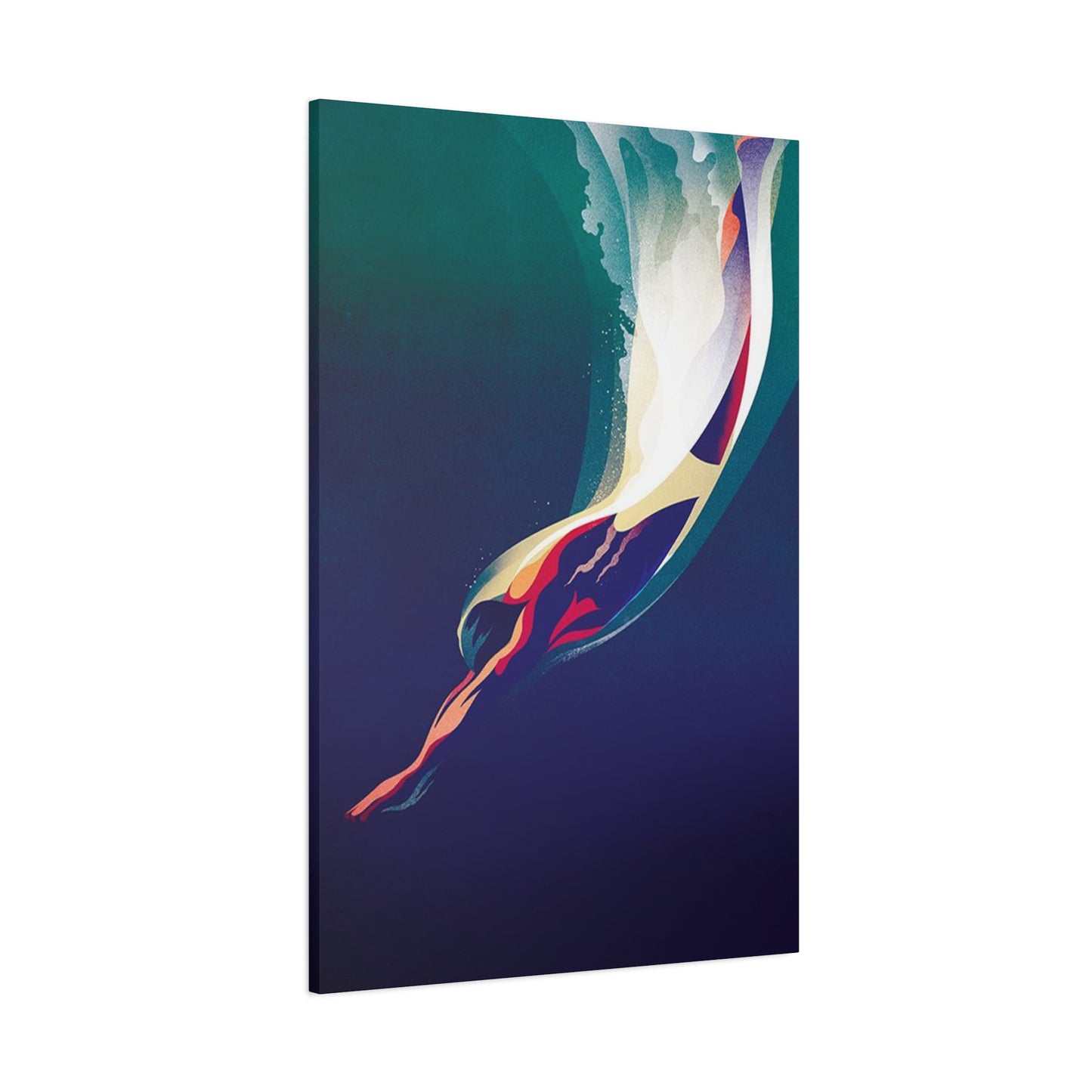 Wave Diving Poster Wall Art & Canvas Prints