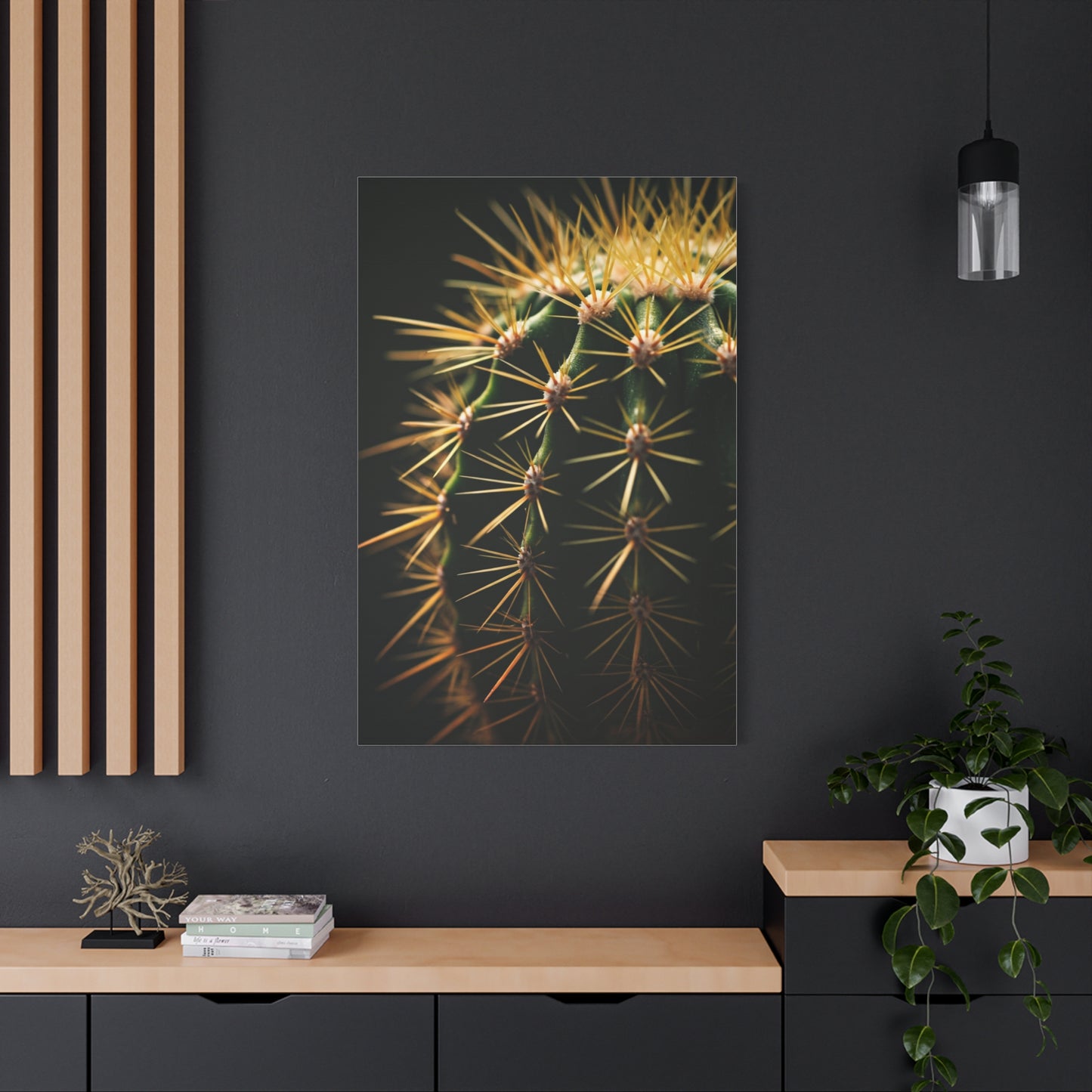 Desert Geometry Cactus Close-Up Wall Art & Canvas Prints