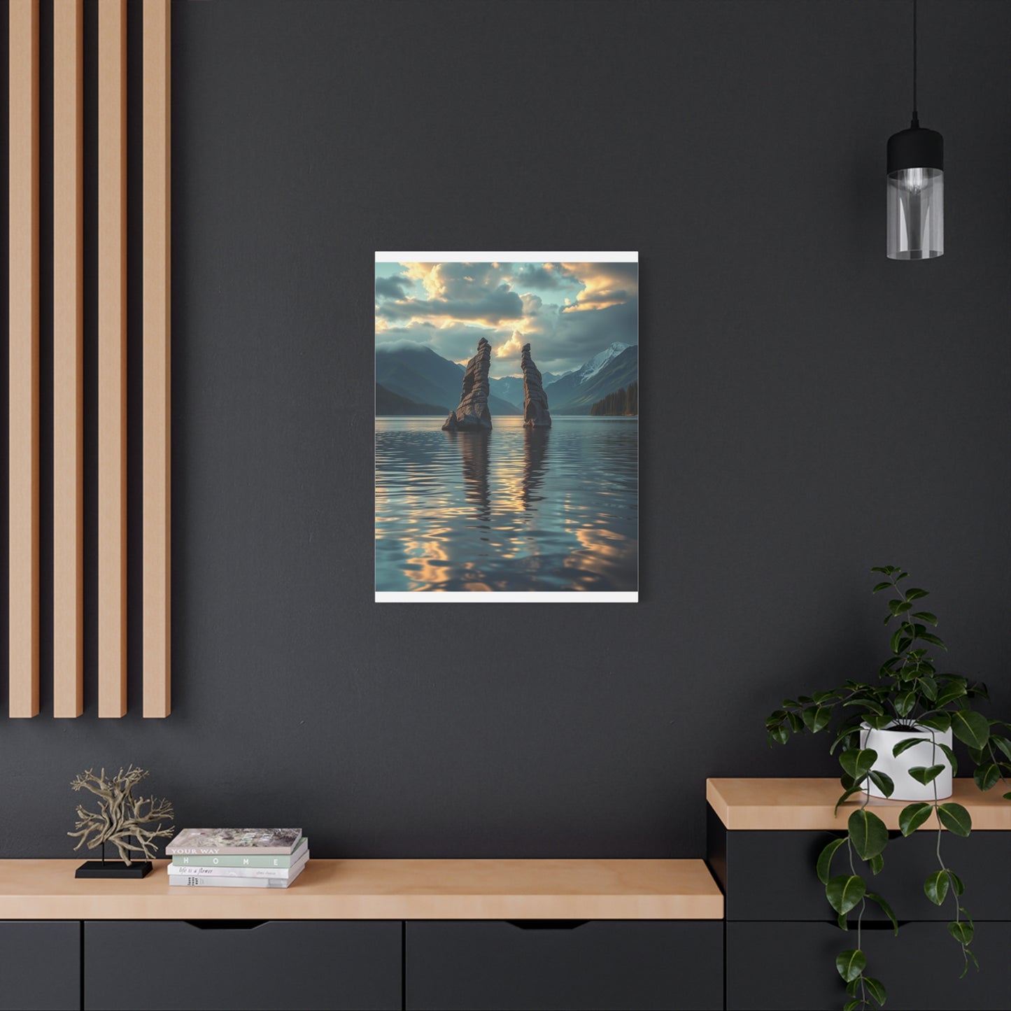 Premium Lake Canvas Print: Tranquil Waters Wall Decor