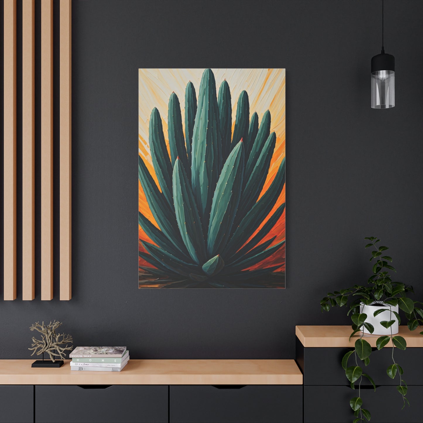 Agave Desert Botanical Illustration Wall Art & Canvas Prints