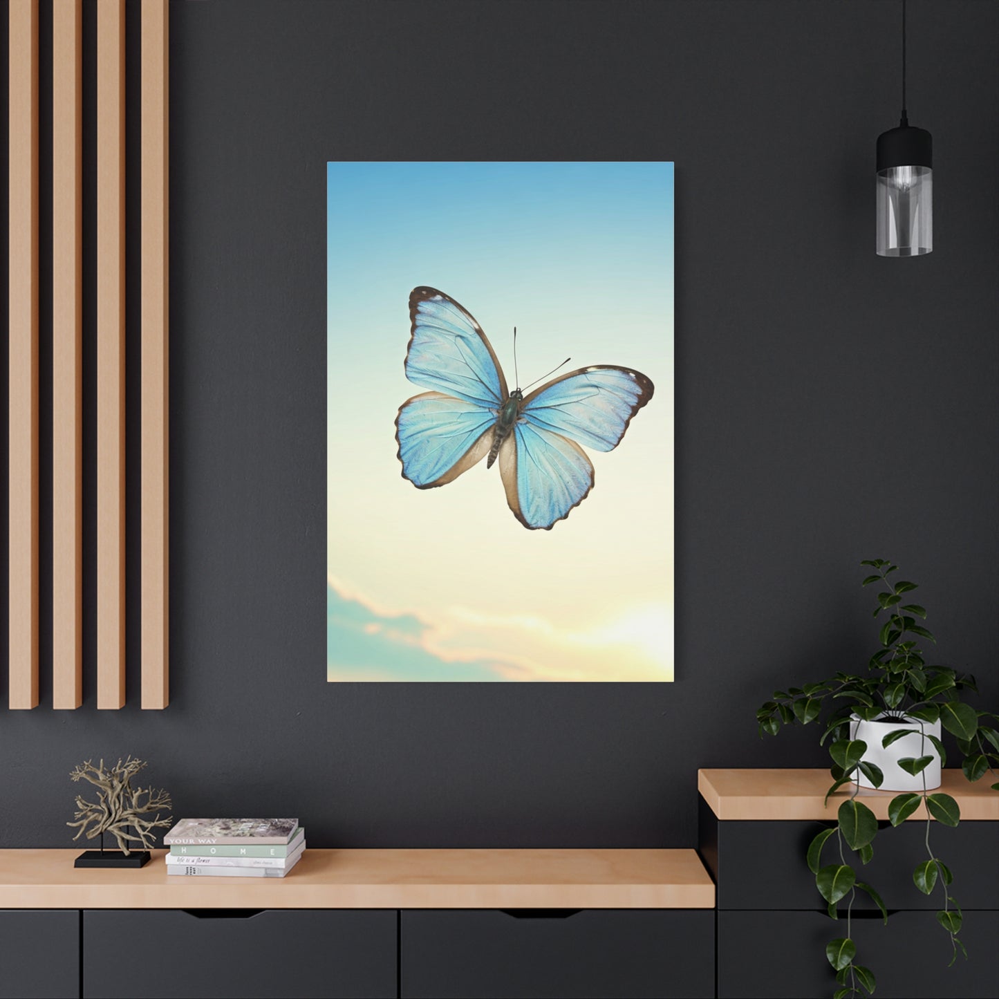 Blue Sky Butterfly Serenity Wall Art & Canvas Prints