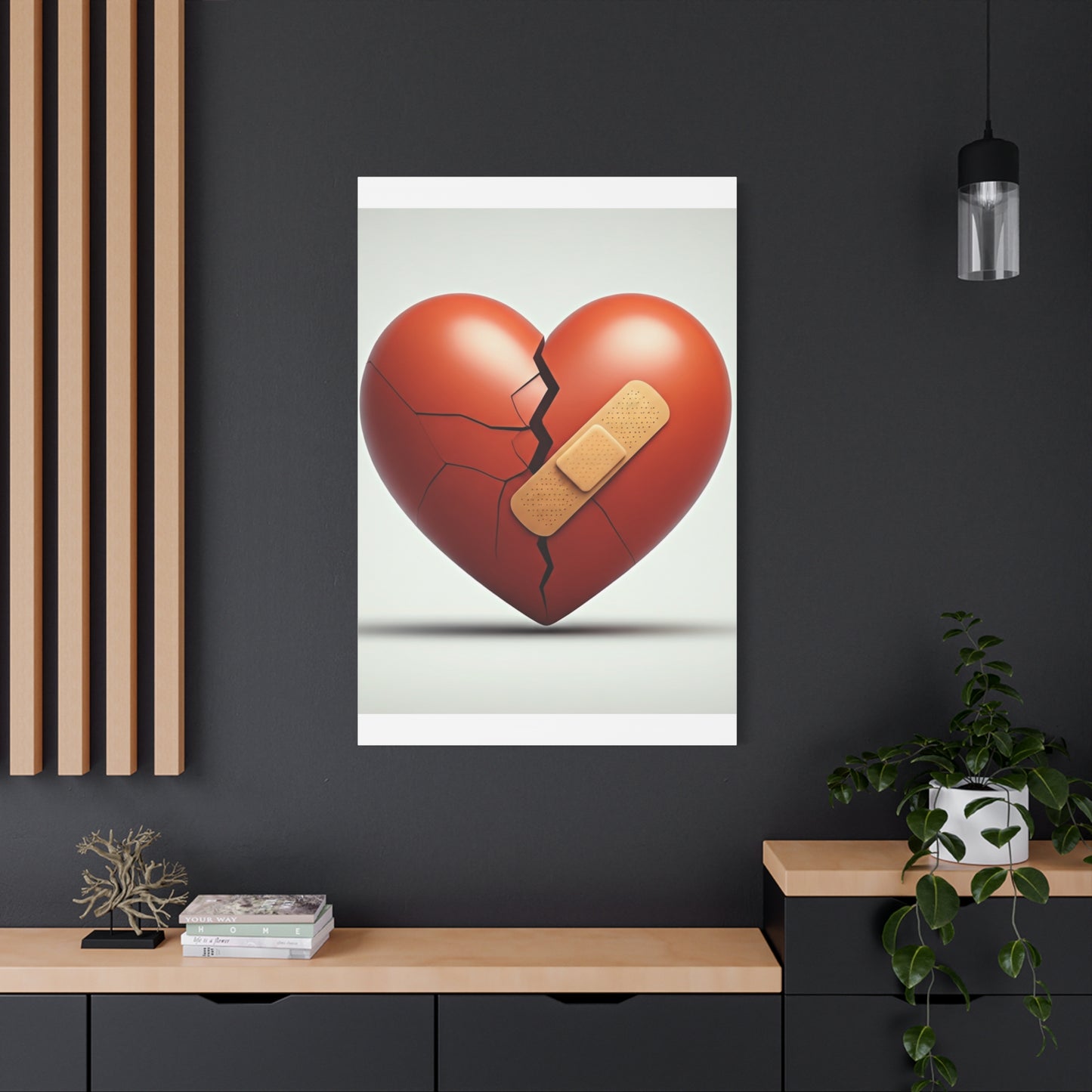 Patched Heart Wall Art & Canvas Prints