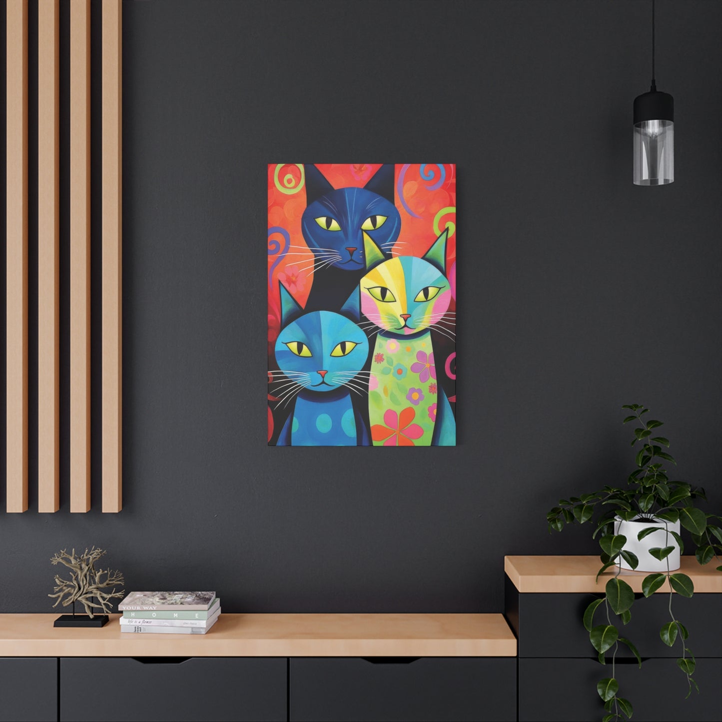 Cat Family Abstract Fresh Wall Art & Canvas Prints