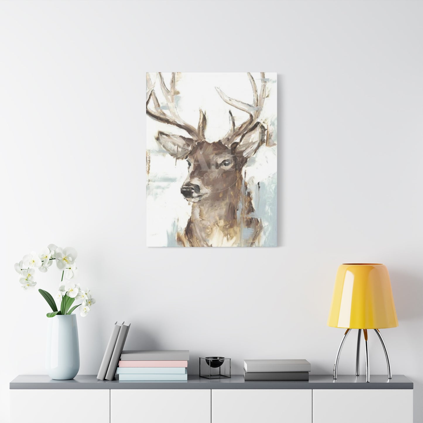 Reindeer Painting Wall Art & Canvas Prints