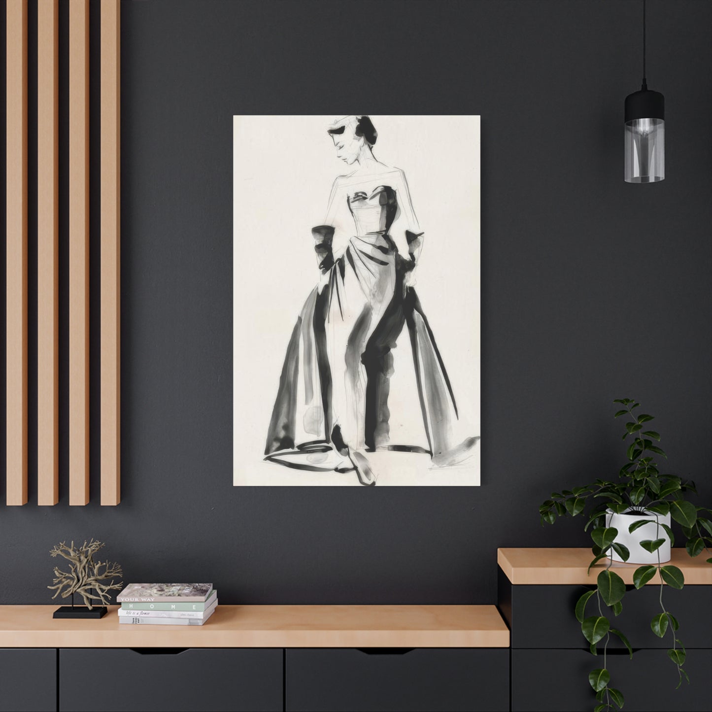 Jennifer Paxton Parker Vintage Costume Sketch Wall Art & Canvas Prints