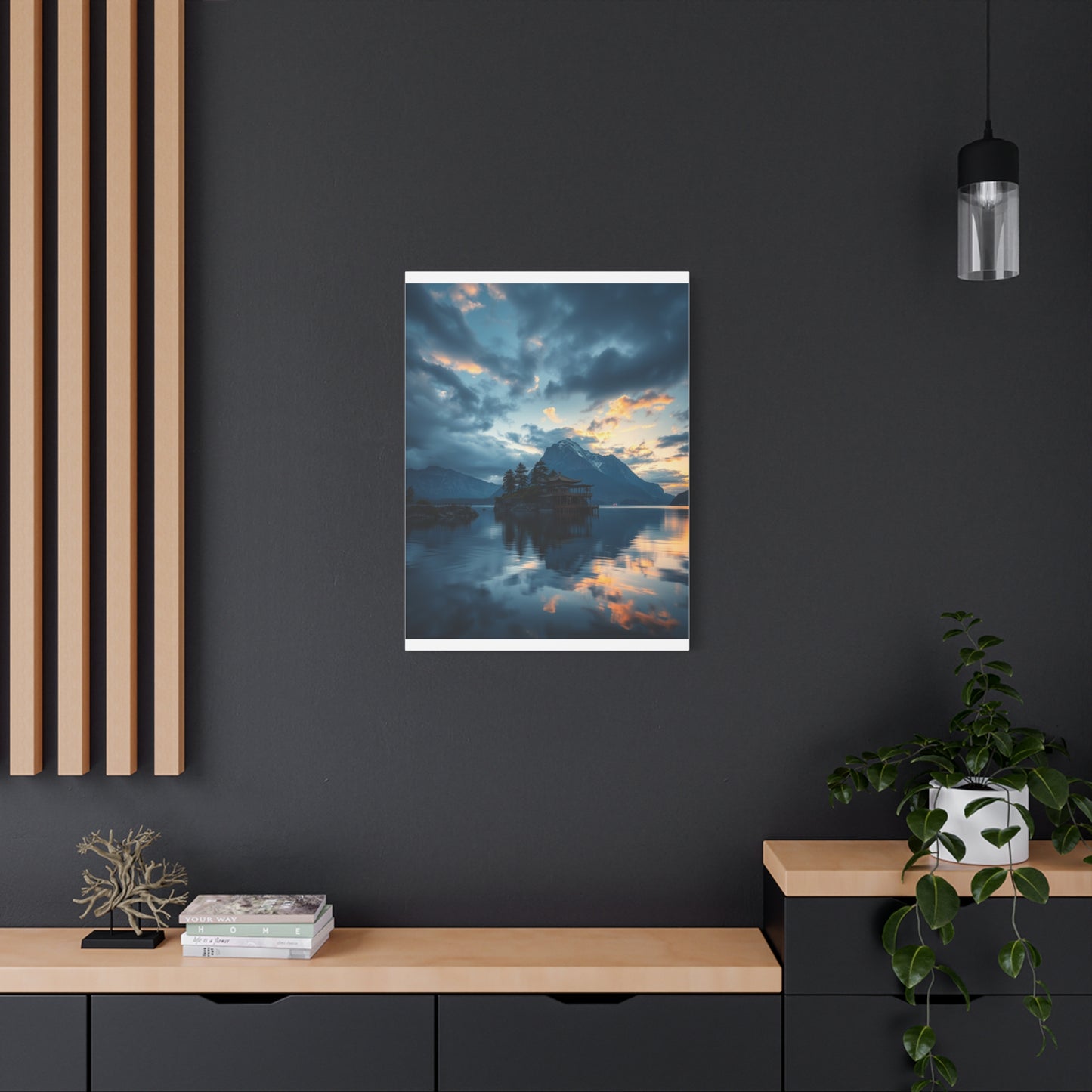 Premium Lake Canvas Print: Tranquil Waters Wall Decor