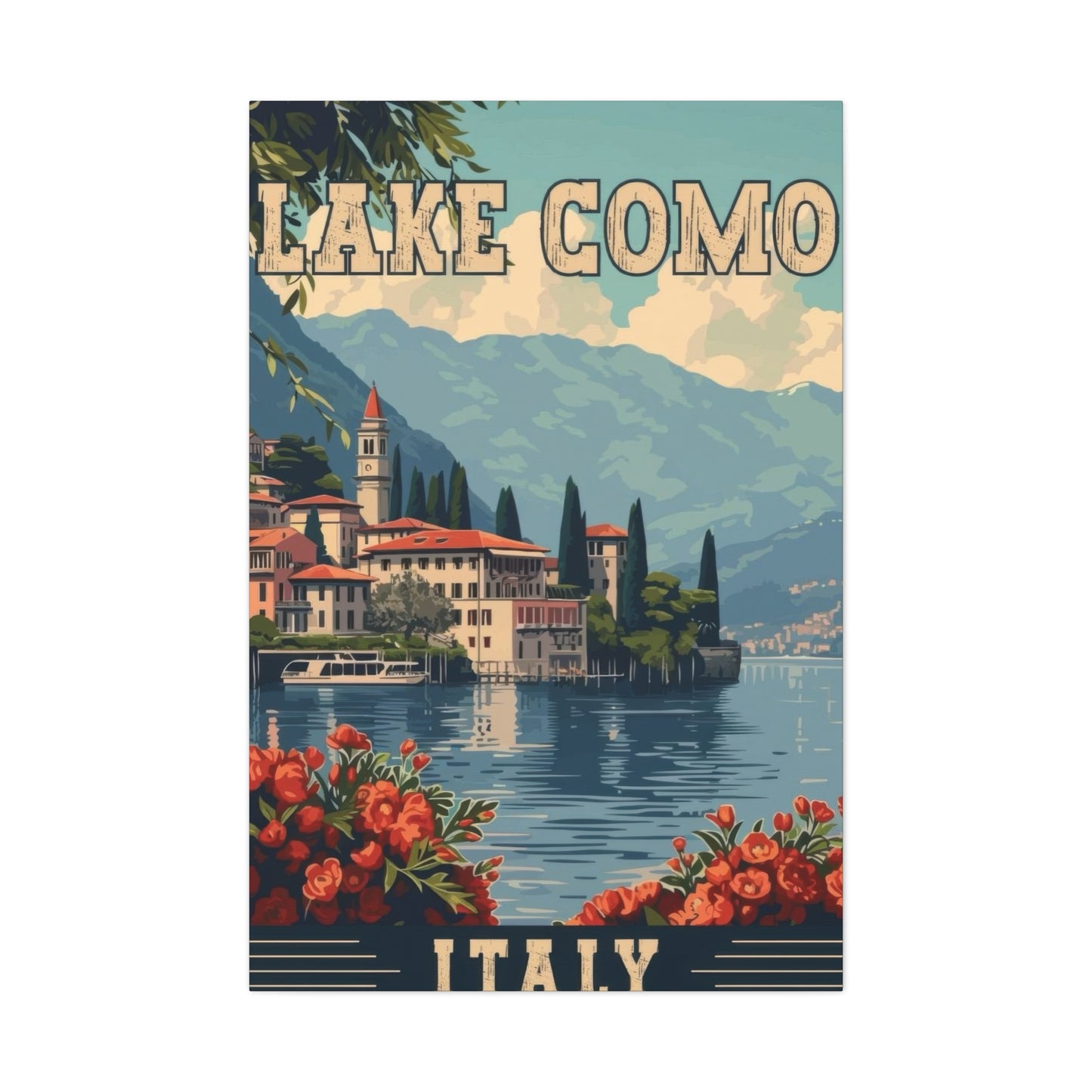 Lake Como Italy Vintage Wall Art & Canvas Prints