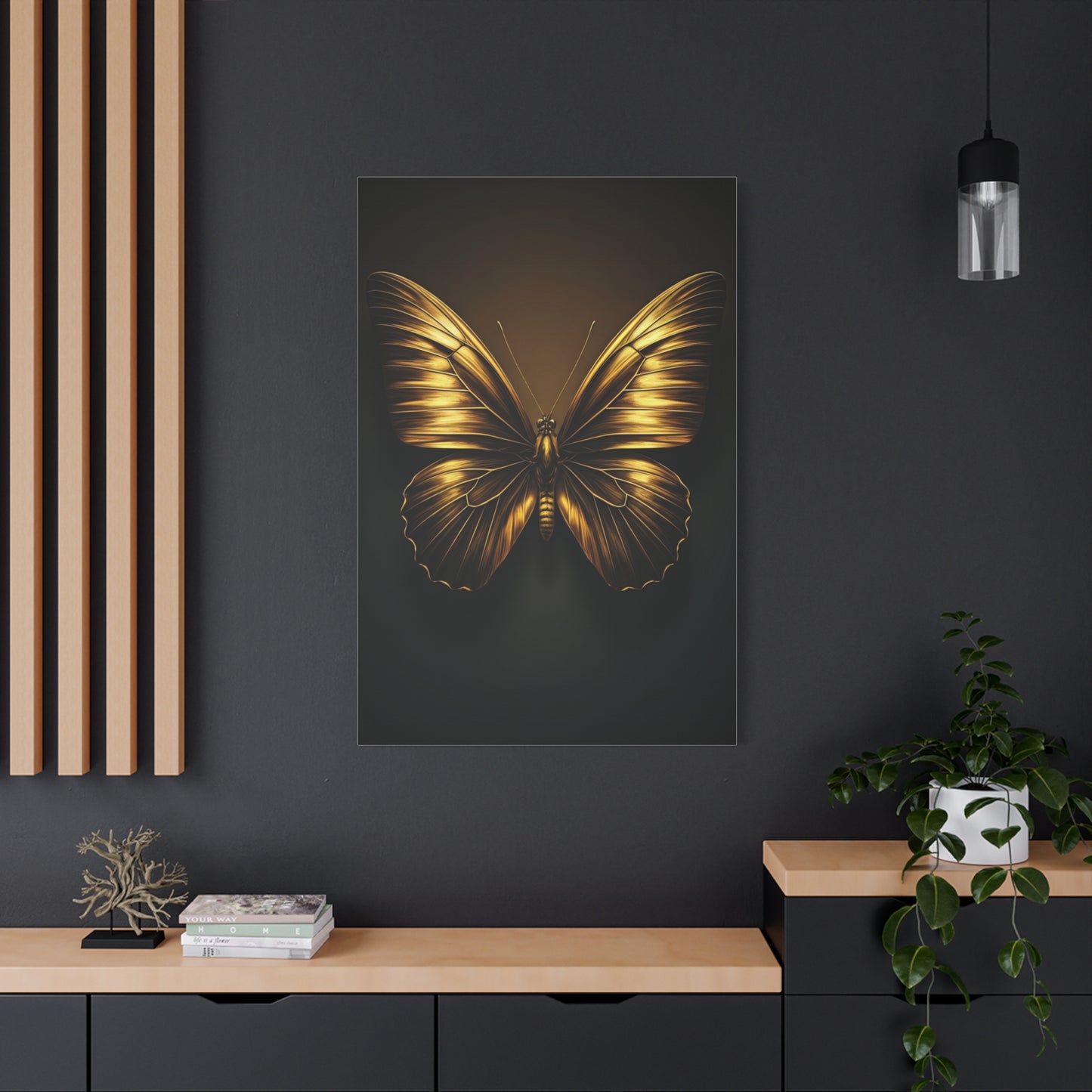 Golden Monarch Style Butterfly Elegance Wall Art & Canvas Prints