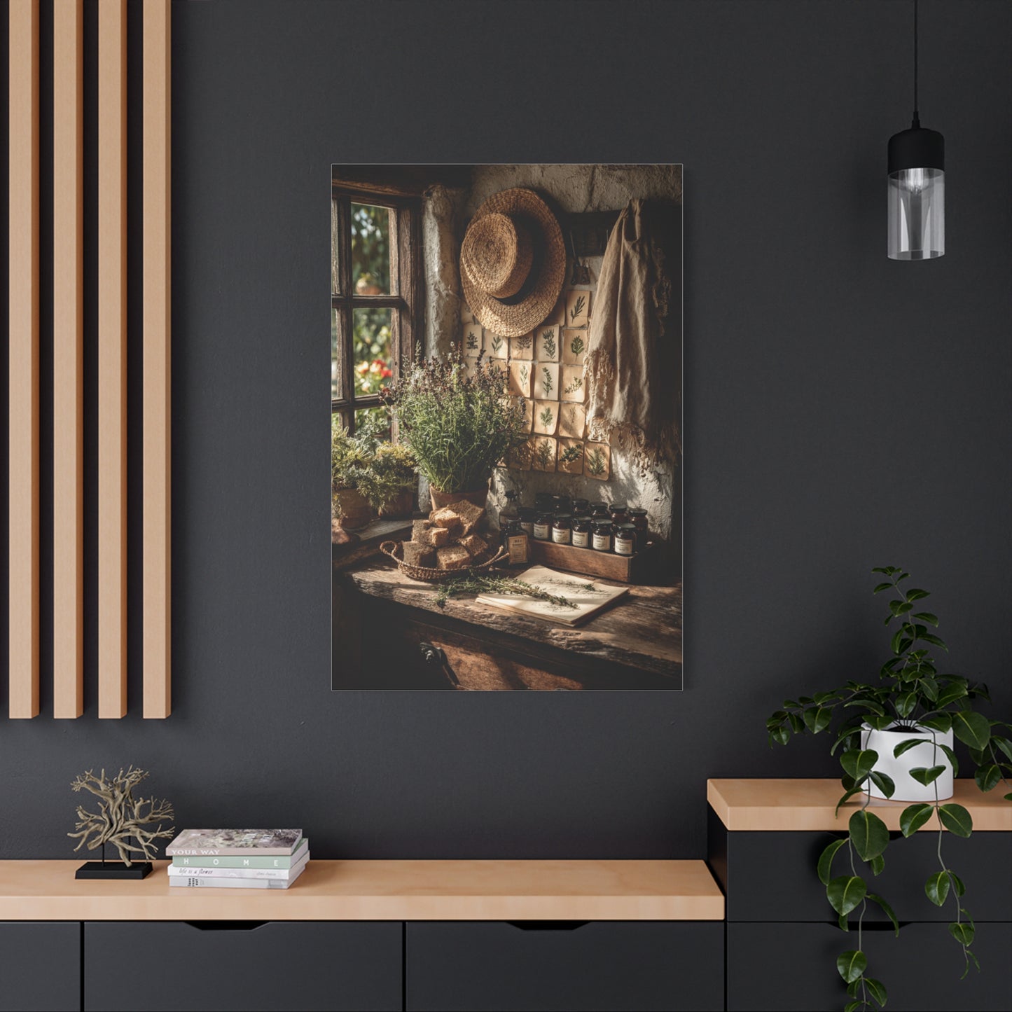 Farmhouse Herb Kitchen Still Life Wall Art & Canvas Print