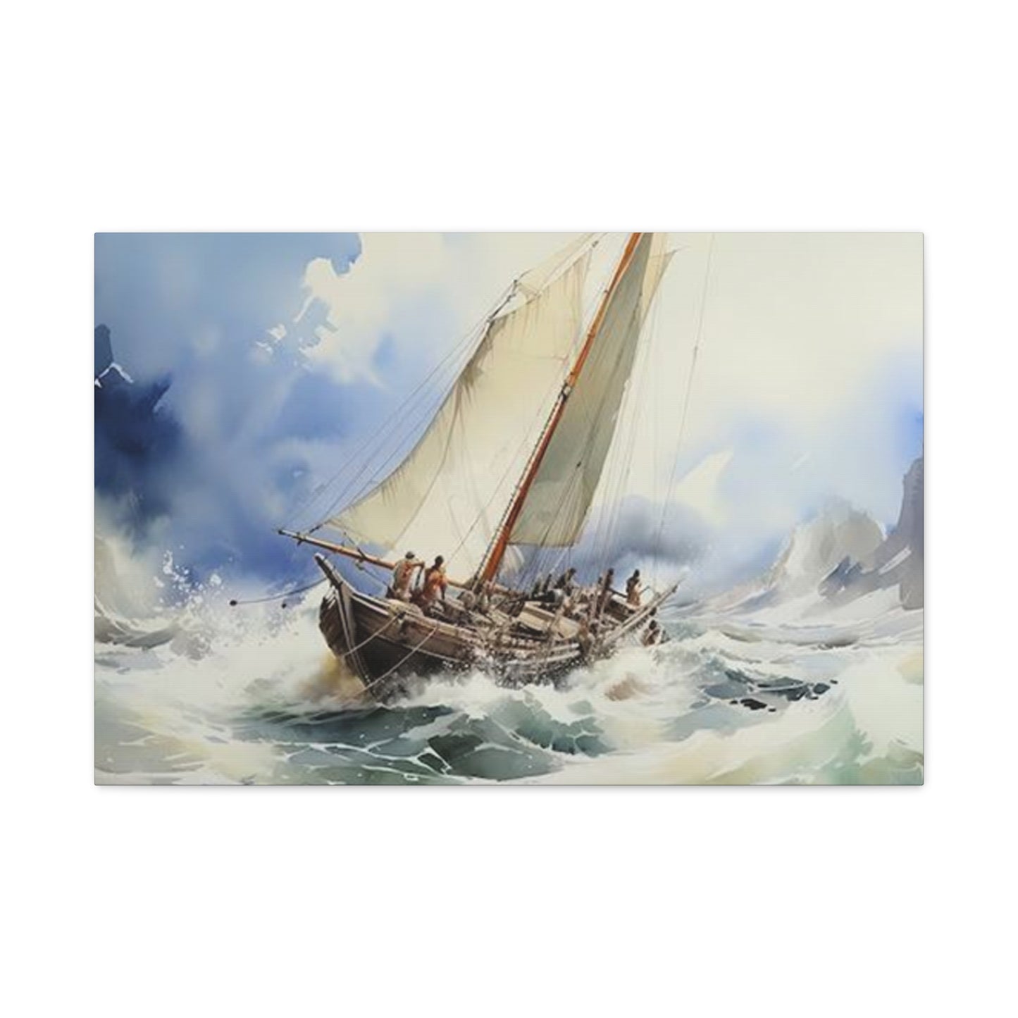 Ships In Ocean Painting Wall Art & Canvas Prints