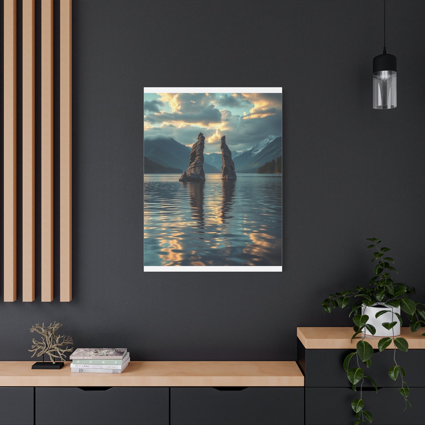 Premium Lake Canvas Print: Tranquil Waters Wall Decor