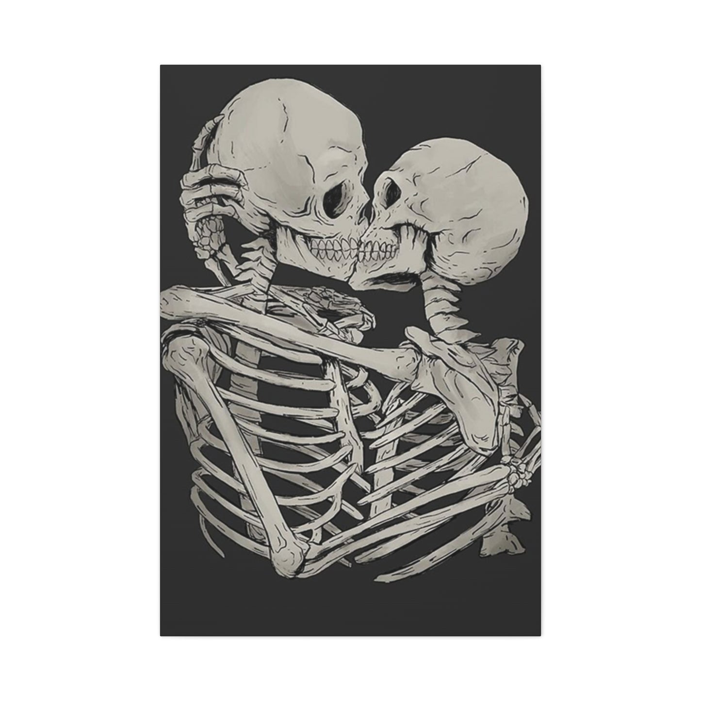 Kissing Skeleton Wall Art & Canvas Prints