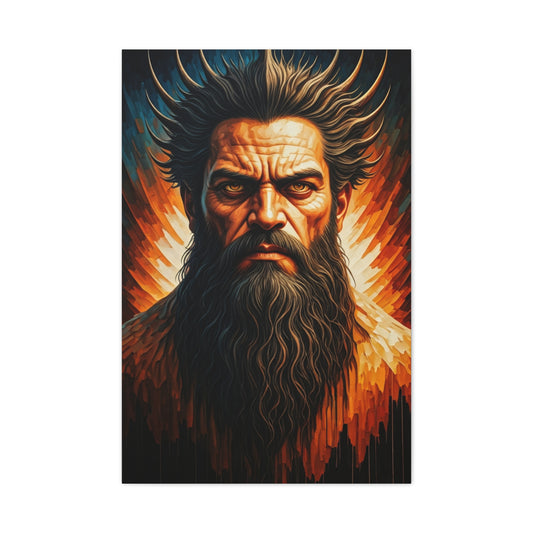 Ember Crown Warrior Portrait Wall Art & Canvas Print