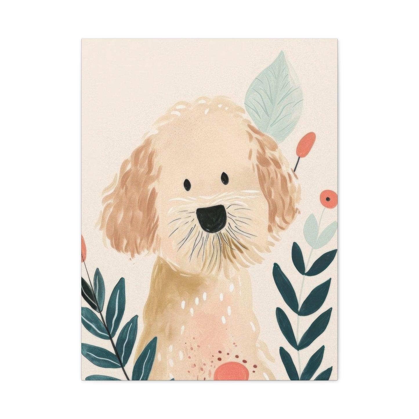 Goldendoodle Illustration Wall Art & Canvas Prints