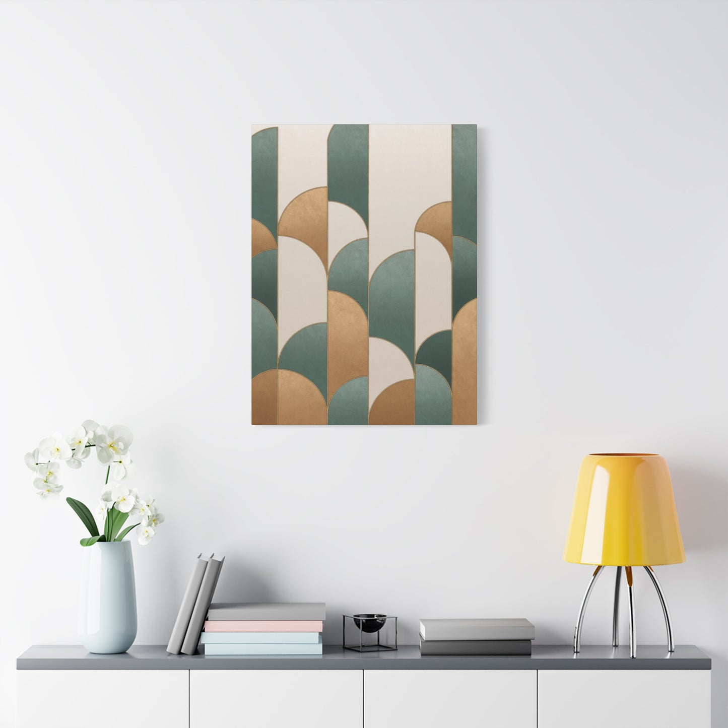 Abstract Teal Gold Opulence Wall Art & Canvas Prints