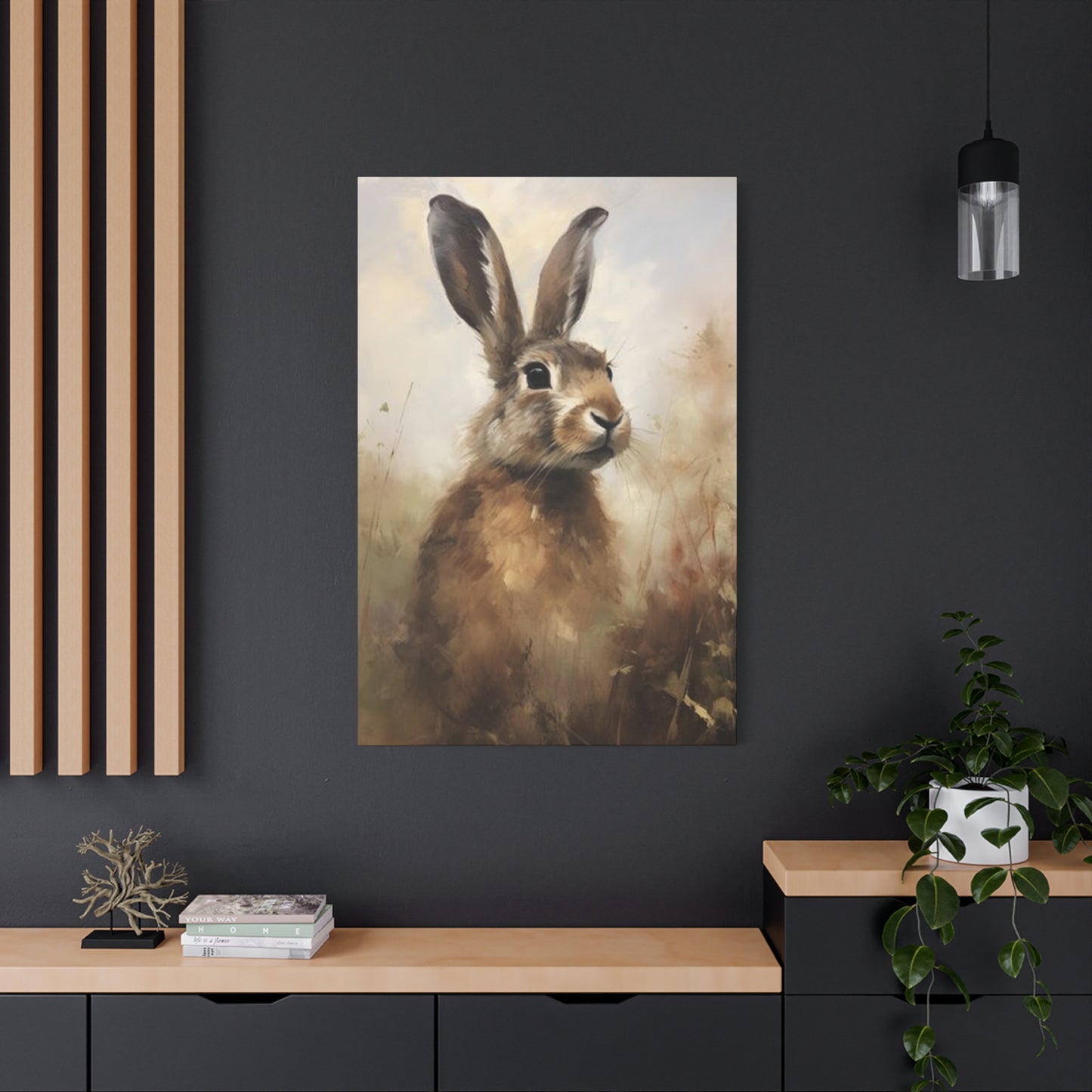Small Rabbit Painting Wall Art & Canvas Prints