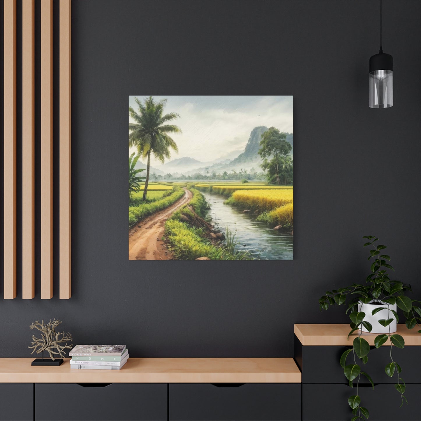 Village Pathway Colorful Wall Art & Canvas Prints