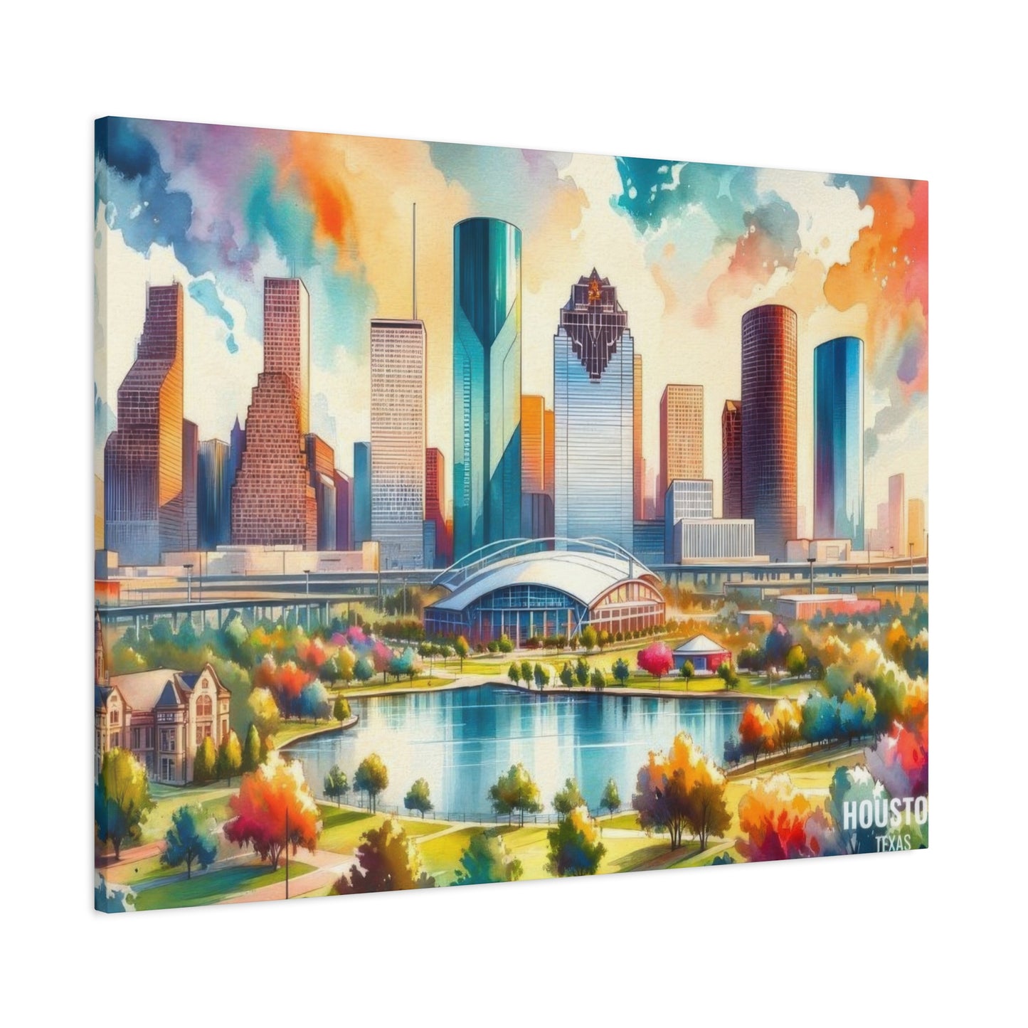 Houston Skyline Vivid Wall Art & Canvas Prints