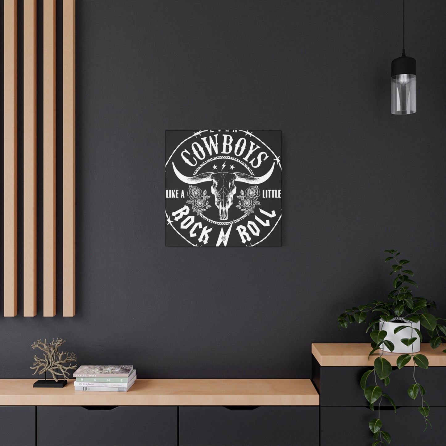 Cowboy Rock N Roll Poster Wall Art & Canvas Prints