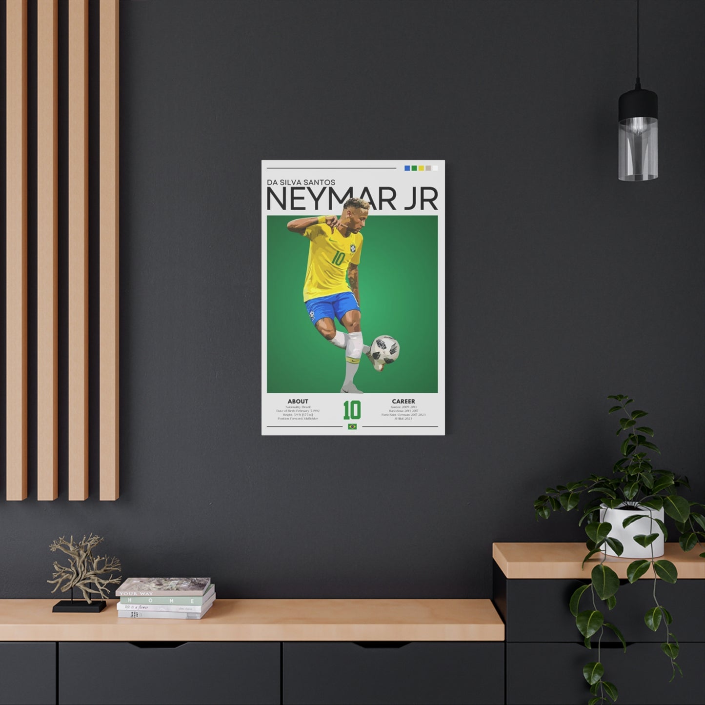 Neymar Jr Football Player Wall Art & Canvas Prints