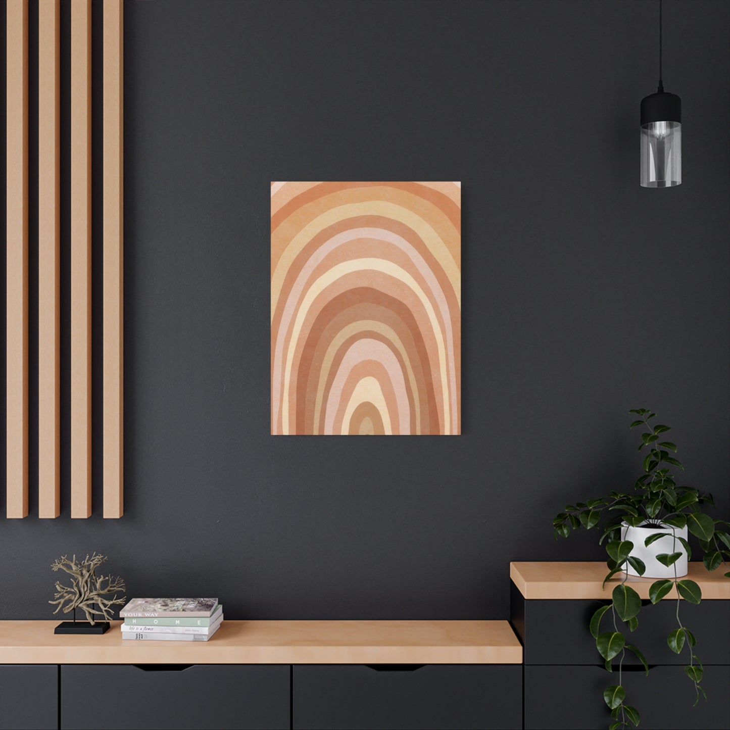 Warm Concentrix Curves Earth Tones Wall Art & Canvas Prints