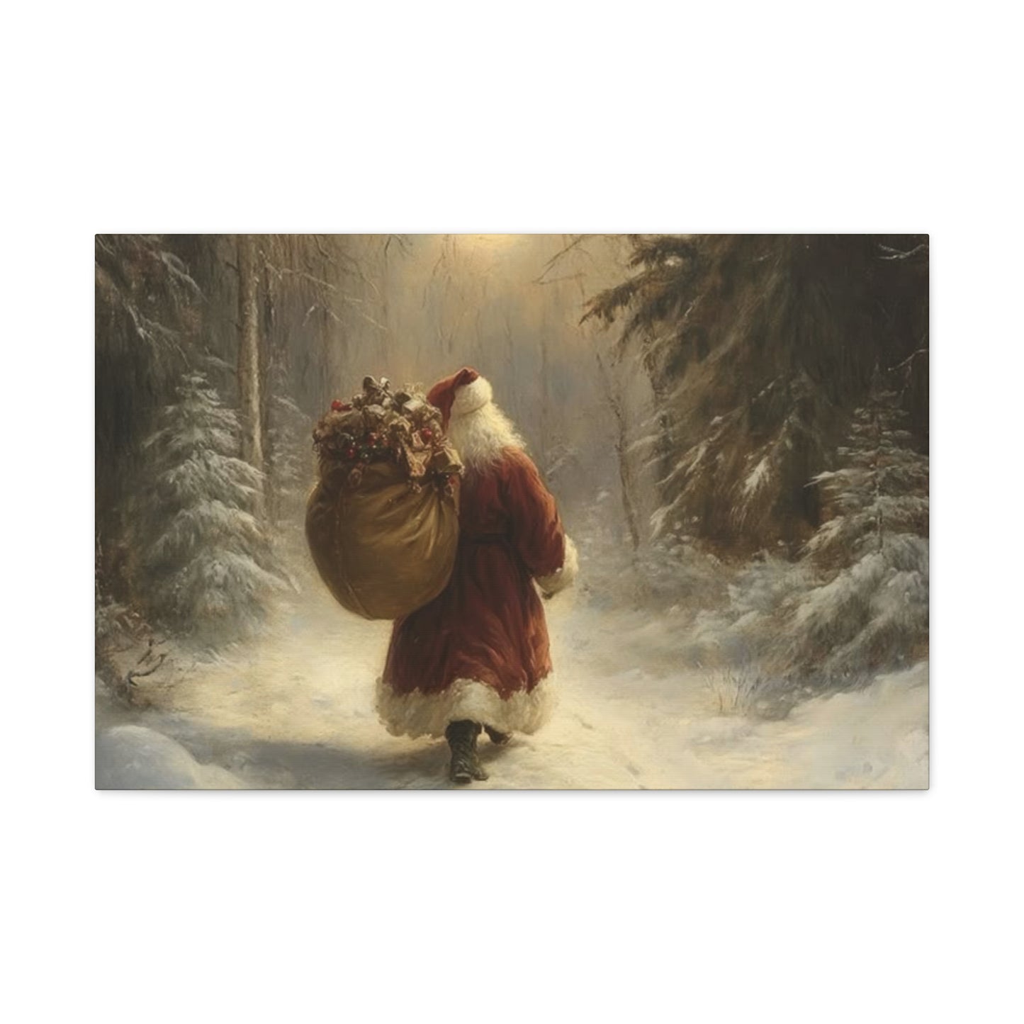 Santa Claus With Gifts Wall Art & Canvas Prints