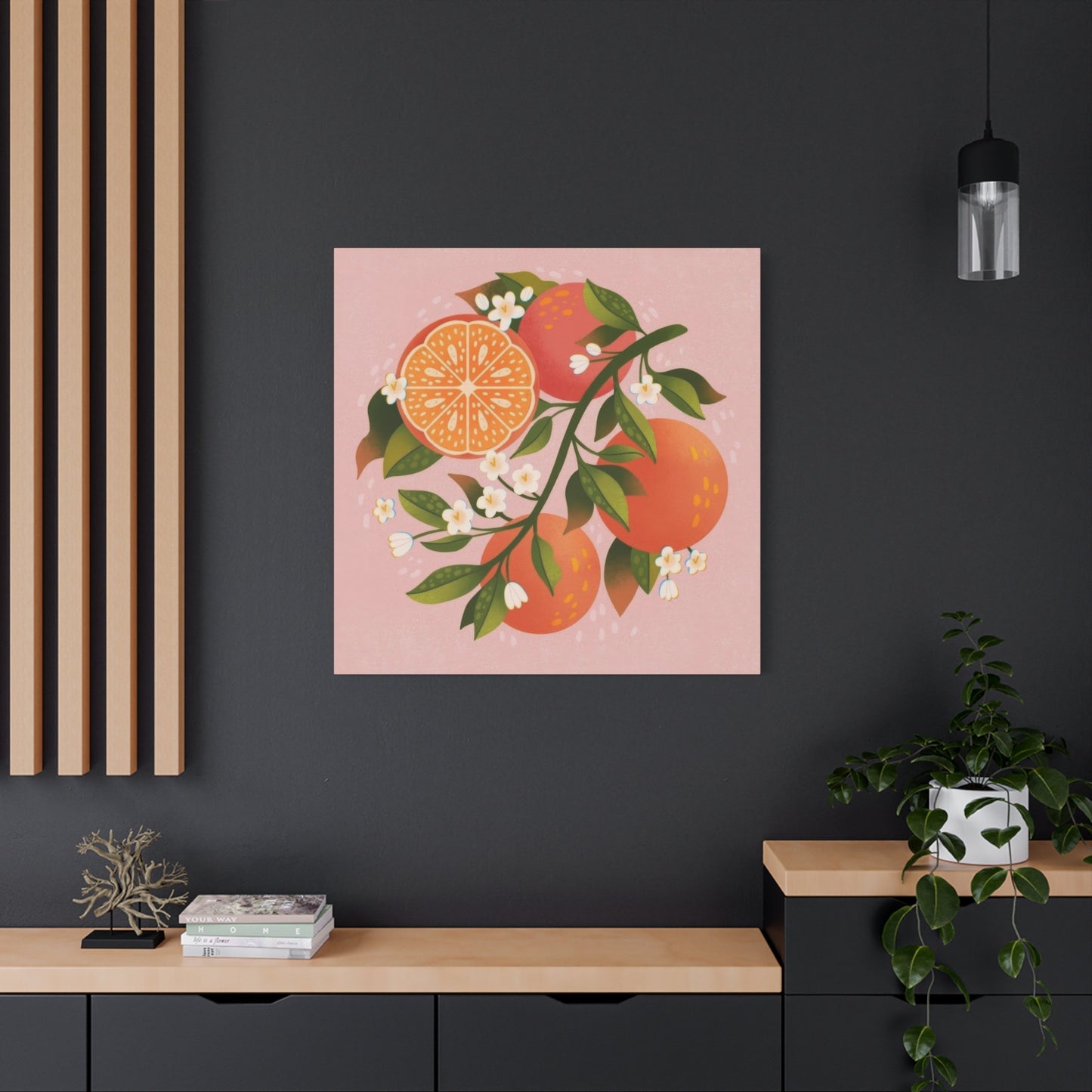 Oranges Pink BG Wall Art & Canvas Prints