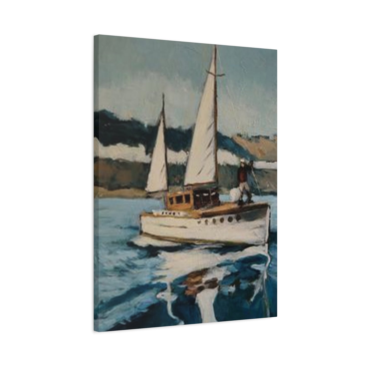 White Sailing Ship Poster Wall Art & Canvas Prints