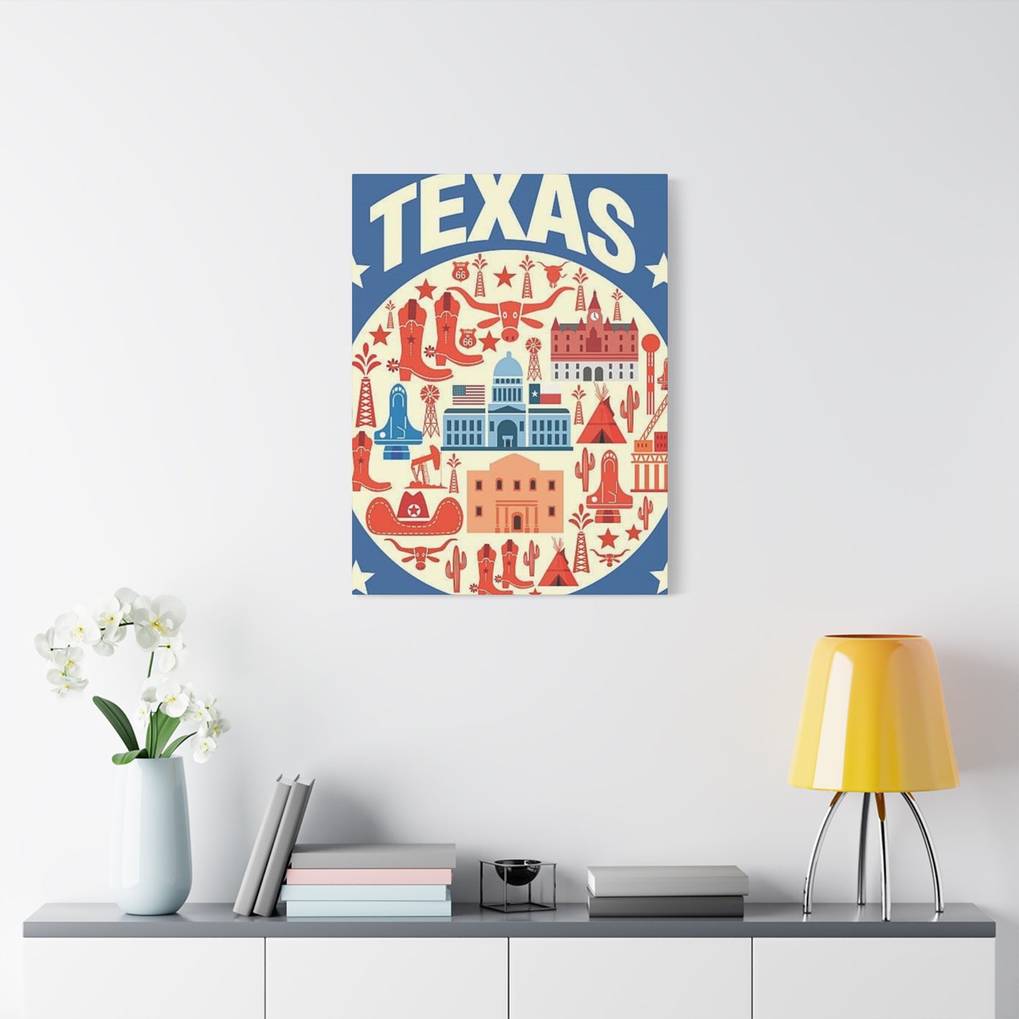 Blue Texas Poster Wall Art & Canvas Prints
