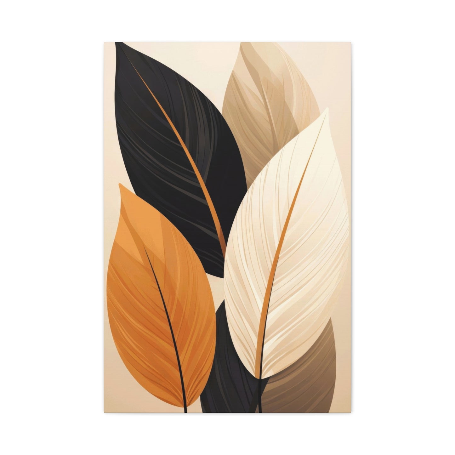 Warm Dark Leaves Deco Wall Art & Canvas Prints